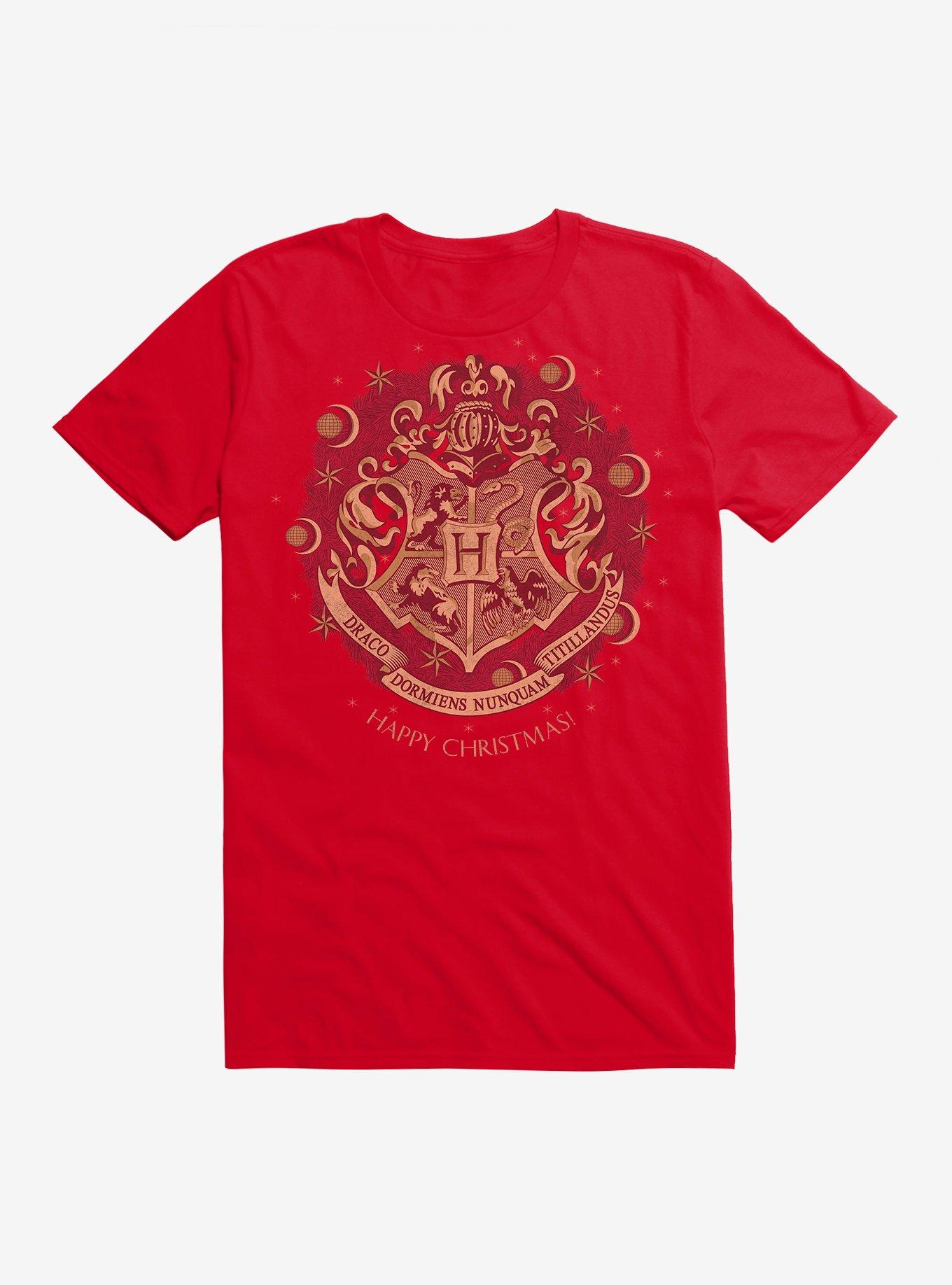 Harry Potter Hogwarts Christmas Crest T-Shirt