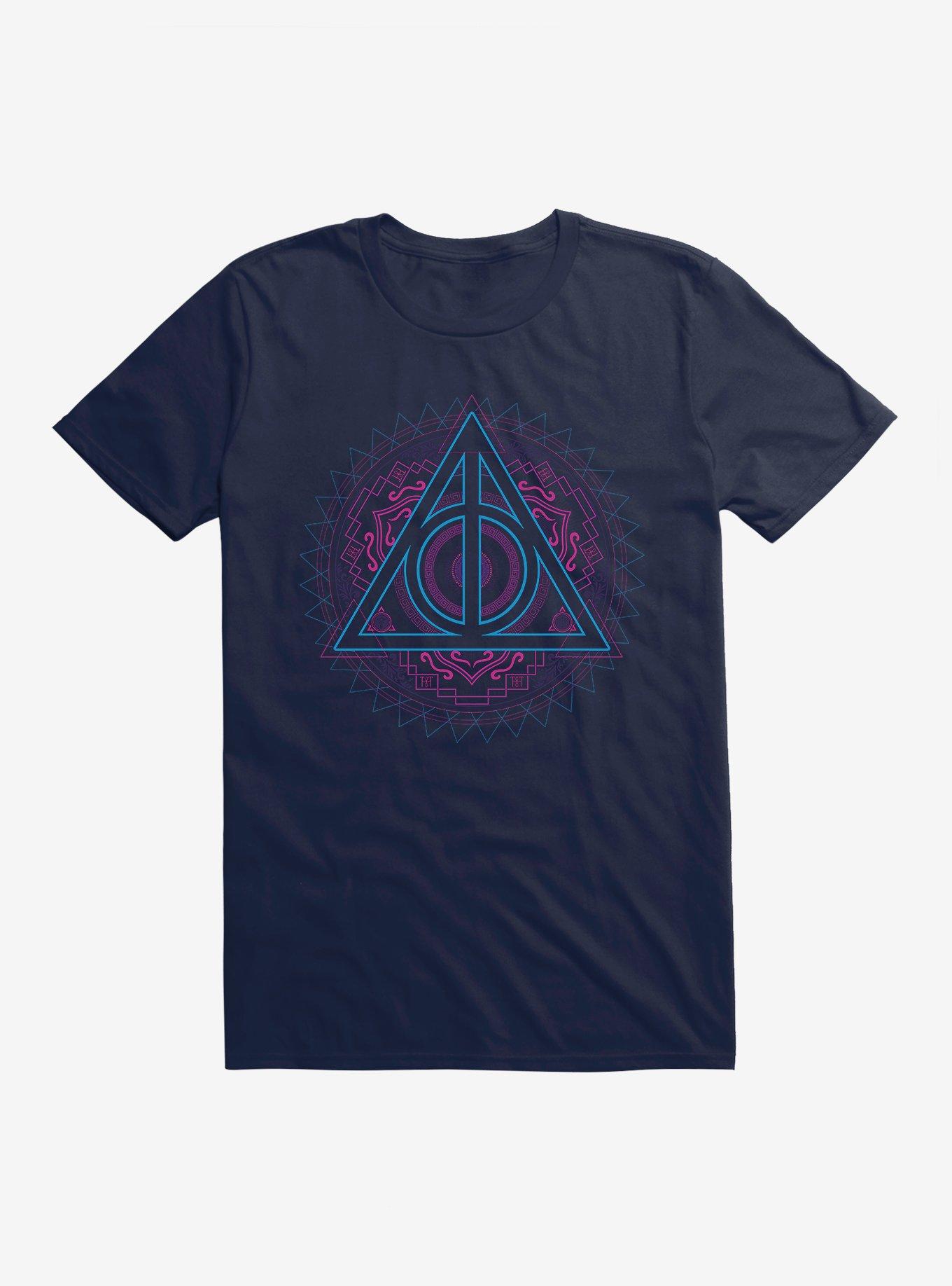 Harry Potter Deathly Hallows Symbol Decal T-Shirt, MIDNIGHT NAVY, hi-res