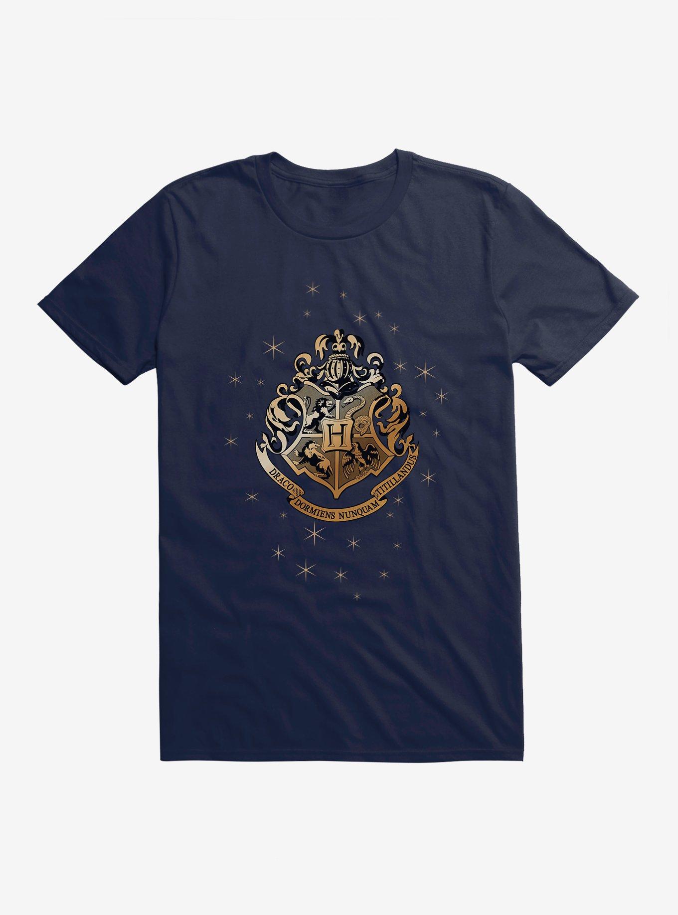 Harry Potter Hogwarts Emblem Glitter T-Shirt