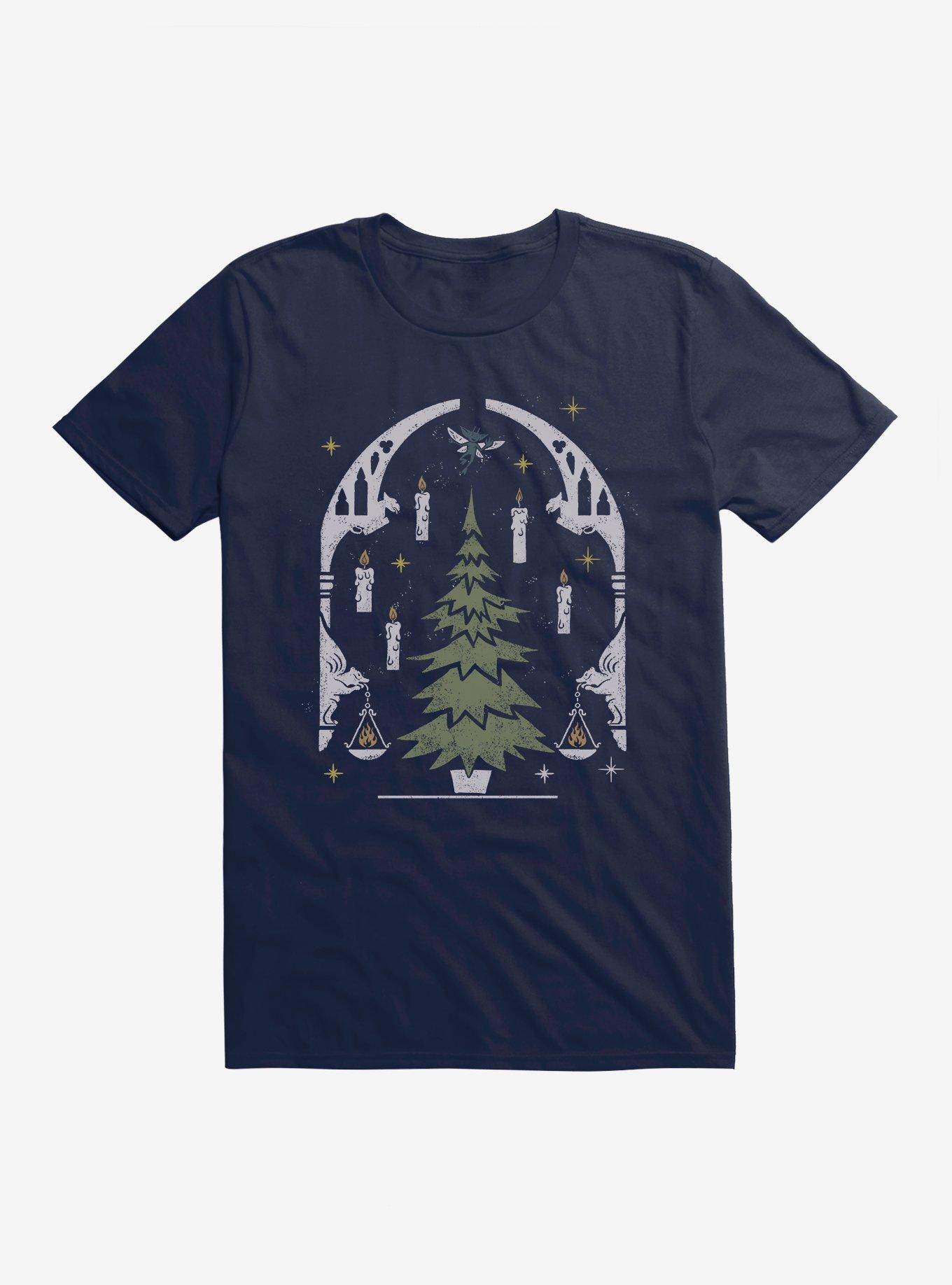 Harry Potter Christmas Tree Logo T-Shirt, MIDNIGHT NAVY, hi-res