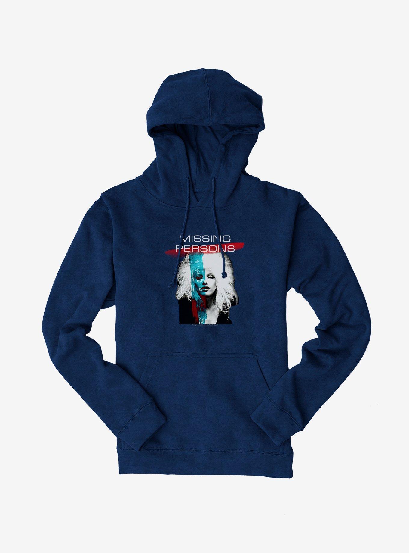 Missing Persons Bozzio Portrait Hoodie, NAVY, hi-res