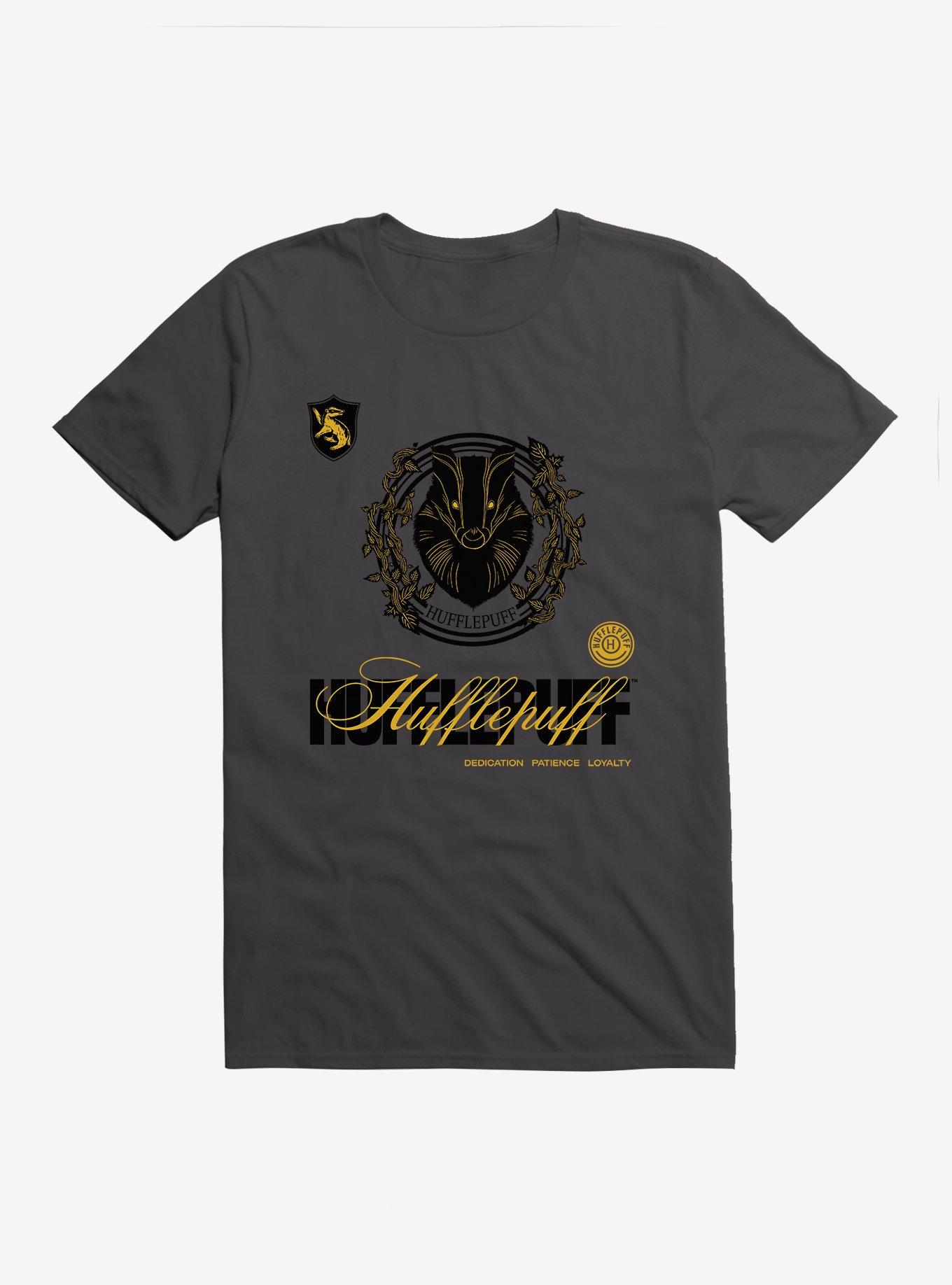 Harry Potter Hufflepuff Seal Motto T-Shirt - GREY | BoxLunch