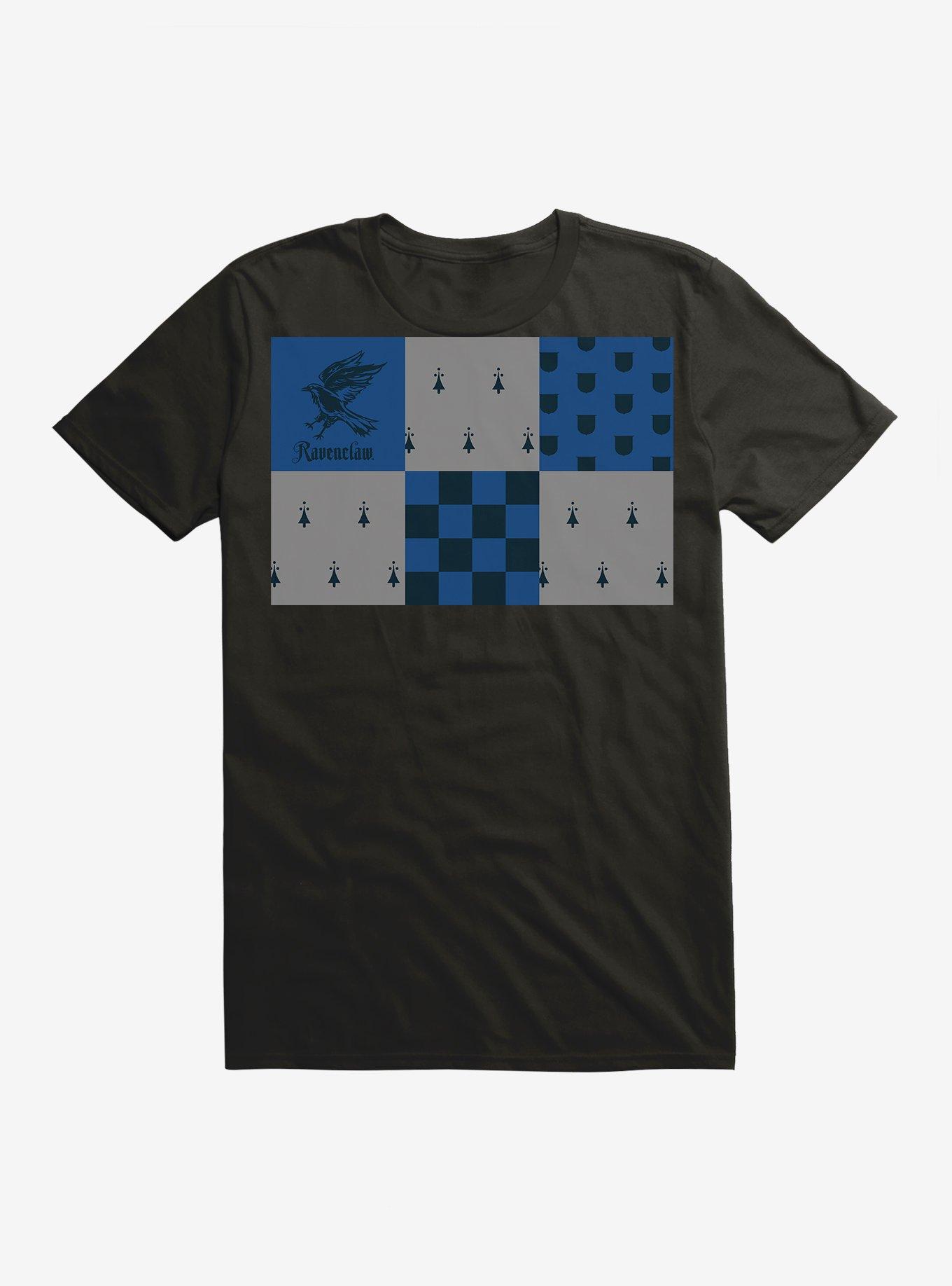 Harry Potter Ravenclaw Checkered Patterns T-Shirt, BLACK, hi-res