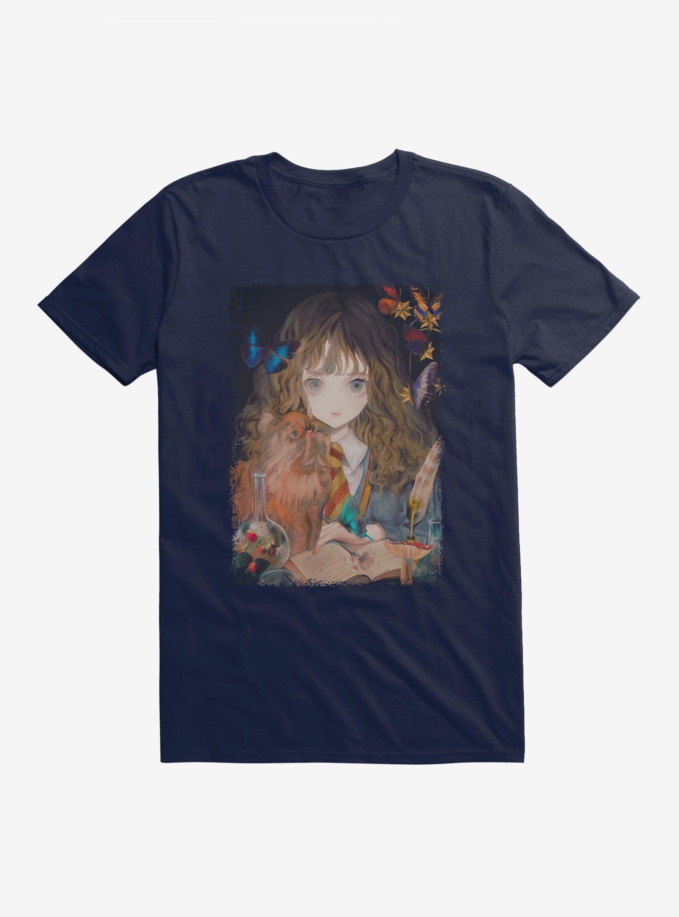 Harry Potter Hermione and Crookshanks Fantasy Style T-Shirt, , hi-res