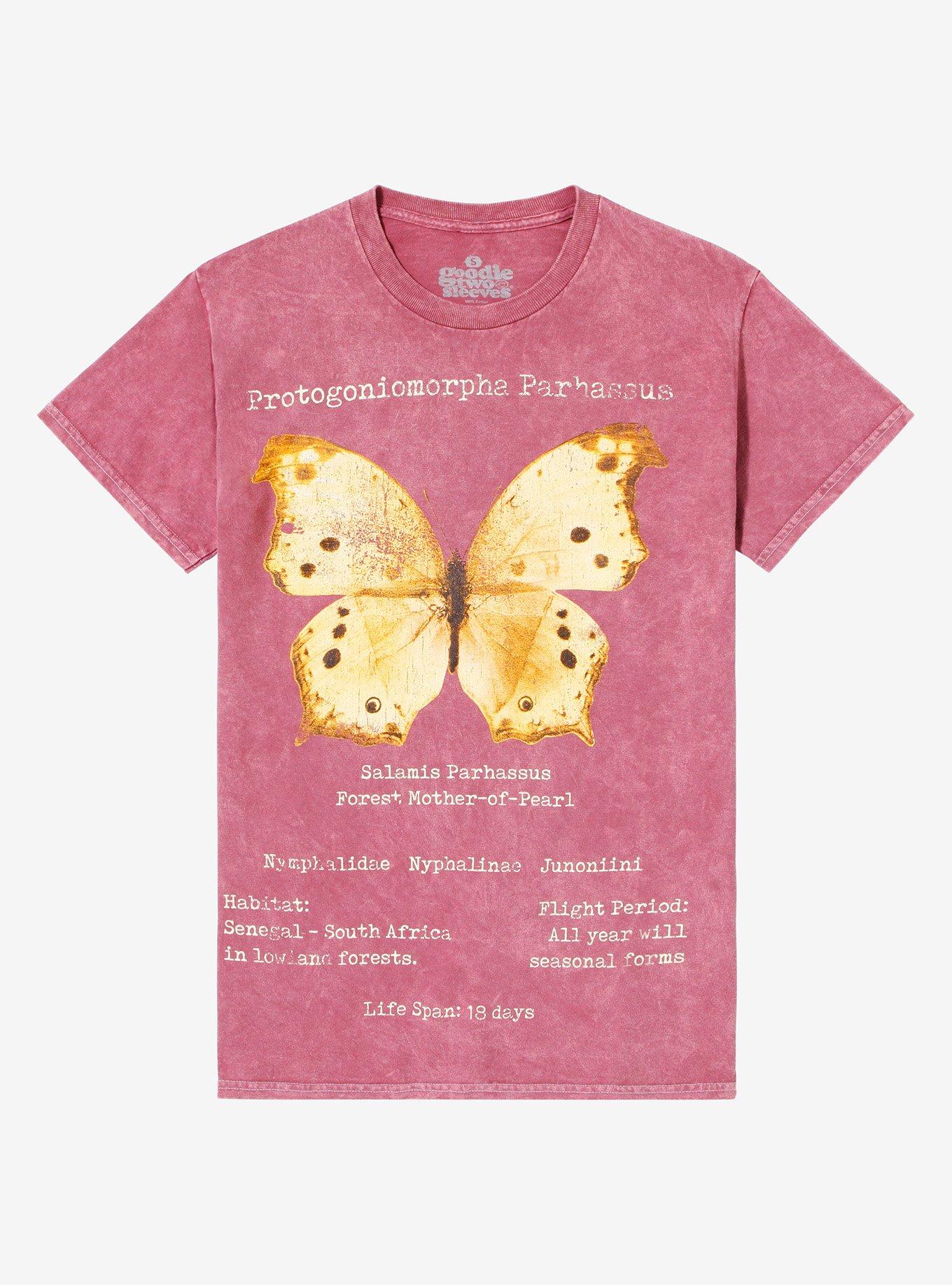 Butterfly Facts Boyfriend Fit Girls T-Shirt By Goodie Two Sleeves