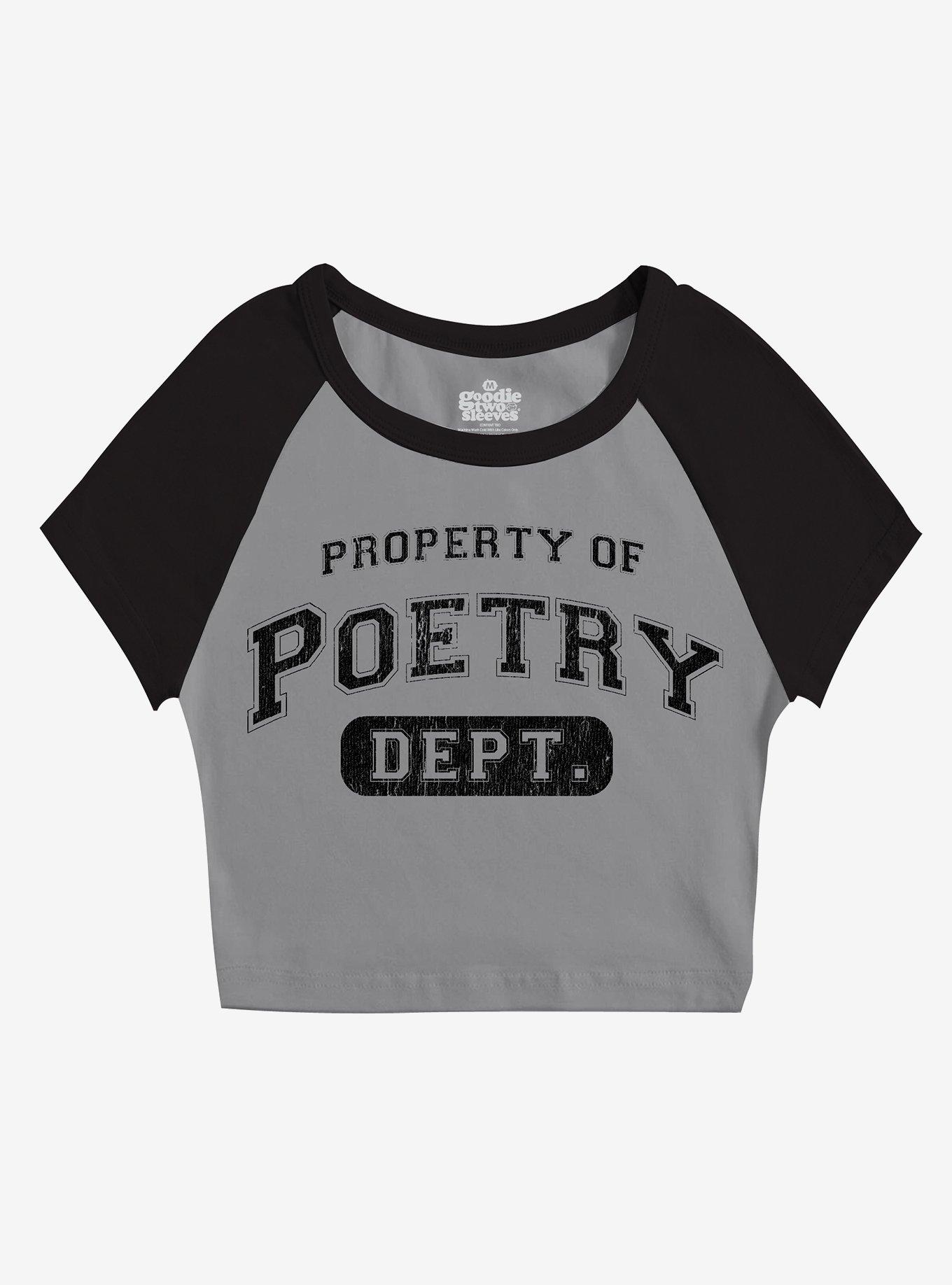 Property Of Poetry Girls Raglan Baby T-Shirt By Goodie Two Sleeves, , hi-res