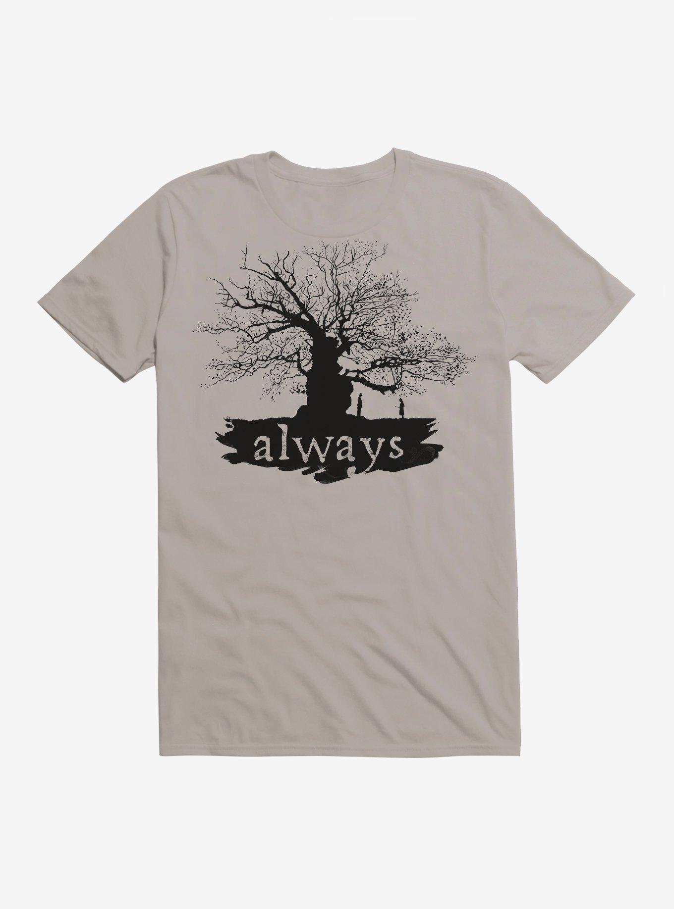 Harry Potter Always Tree Extra Soft Light Grey T-Shirt, LIGHT GREY, hi-res