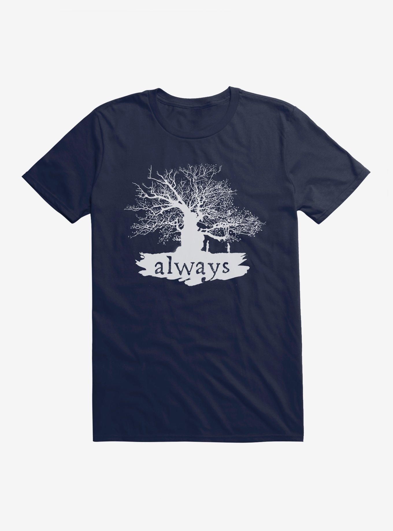 Harry Potter Always Tree Extra Soft Navy Blue T-Shirt, , hi-res