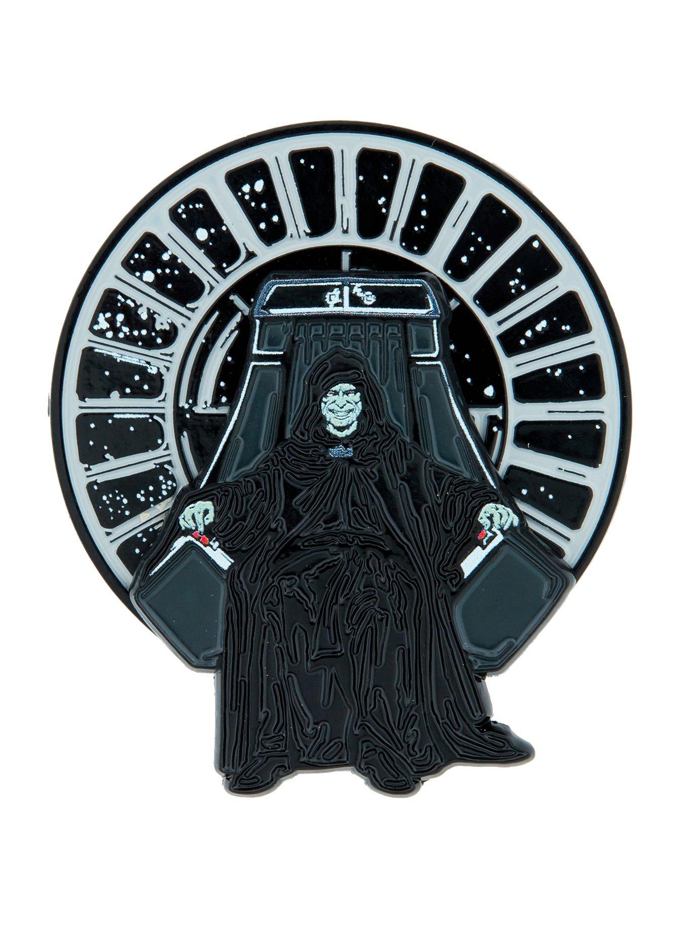 Star Wars Emperor Palpatine Spinning Enamel Pin — BoxLunch Exclusive, , hi-res