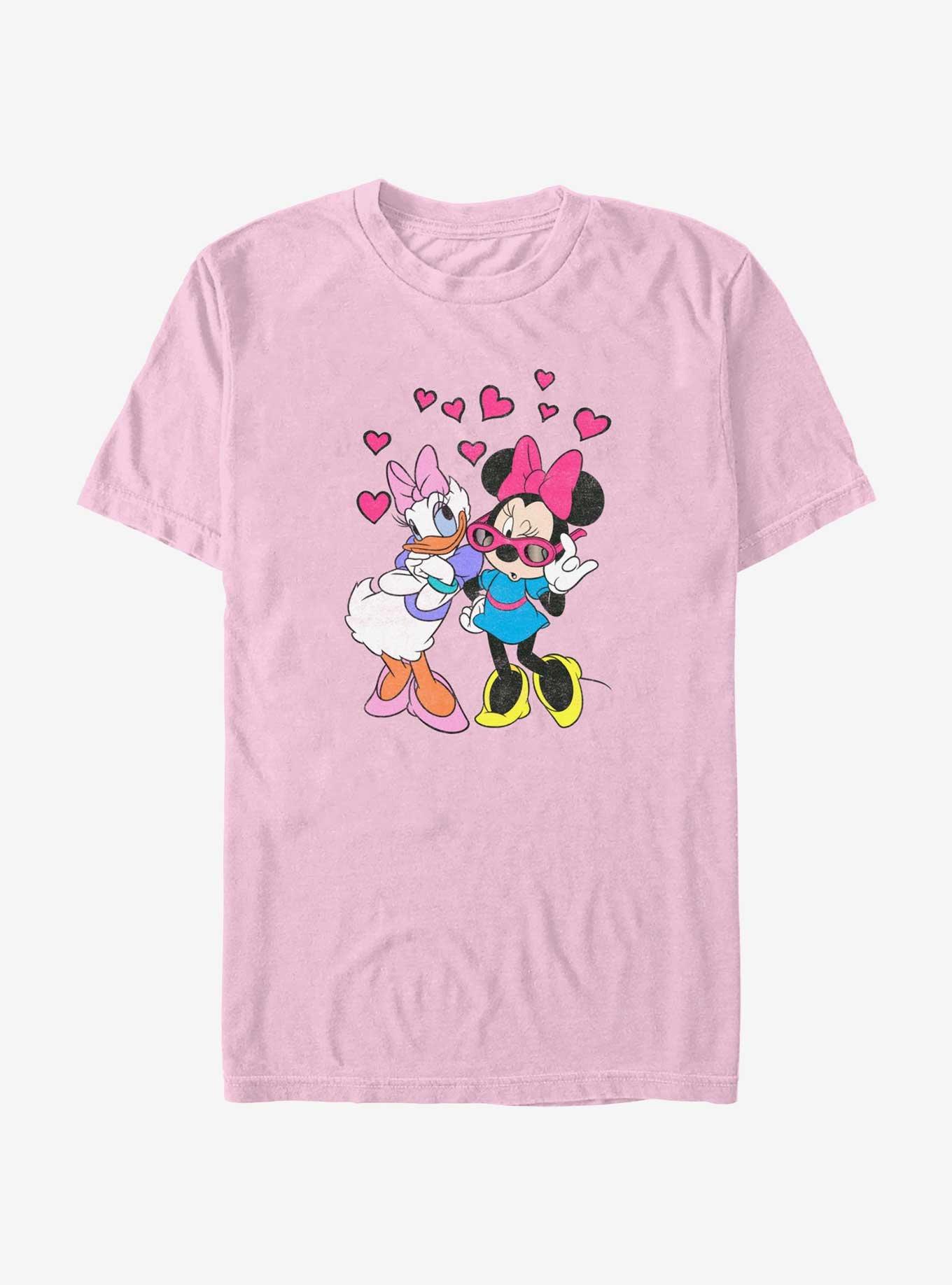 Disney Minnie Mouse & Daisy Duck Hearts Garment Dye T-Shirt, , hi-res