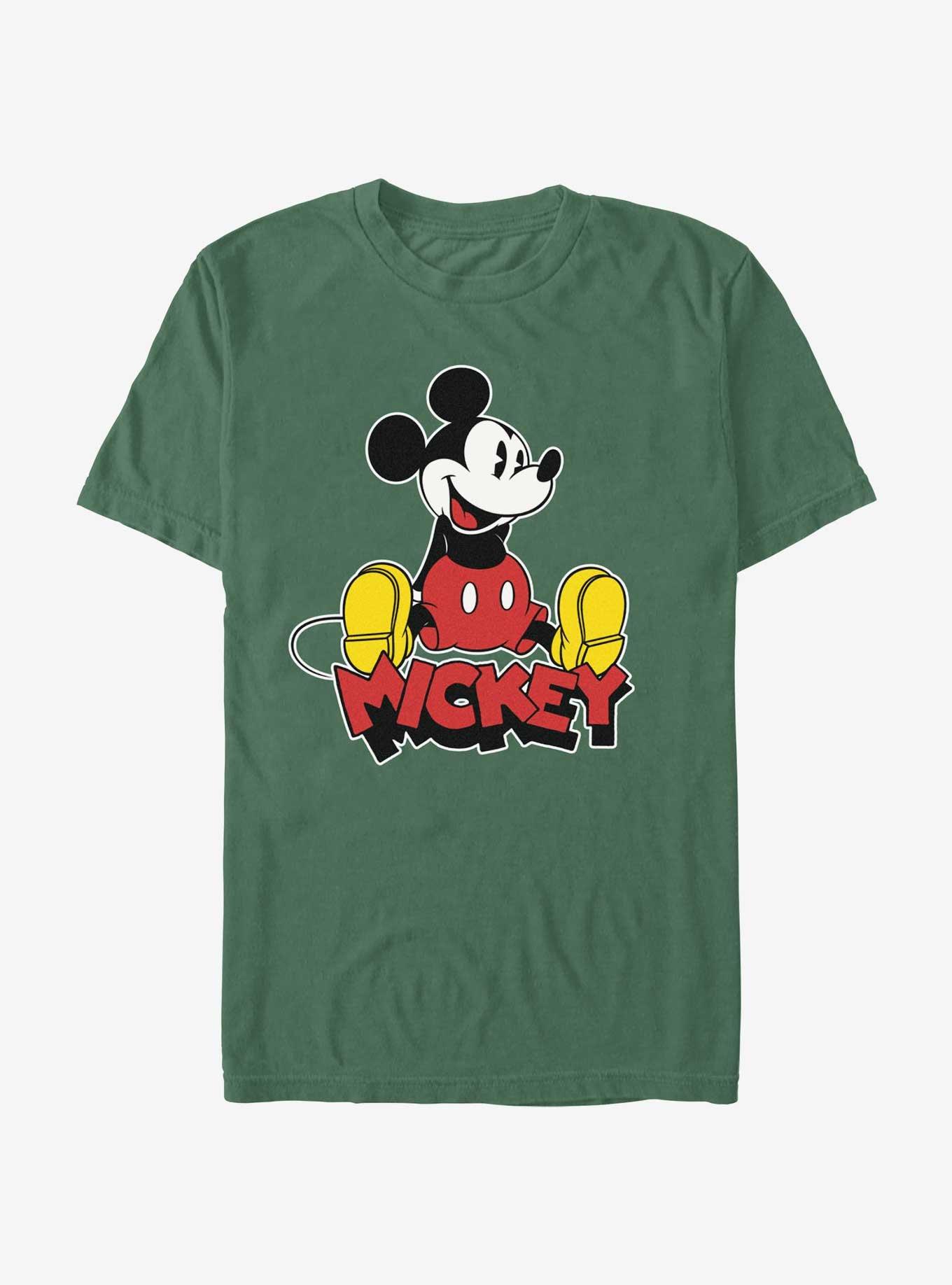 Disney Mickey Mouse Vintage Mick Garment Dye T-Shirt, LTGREEN, hi-res