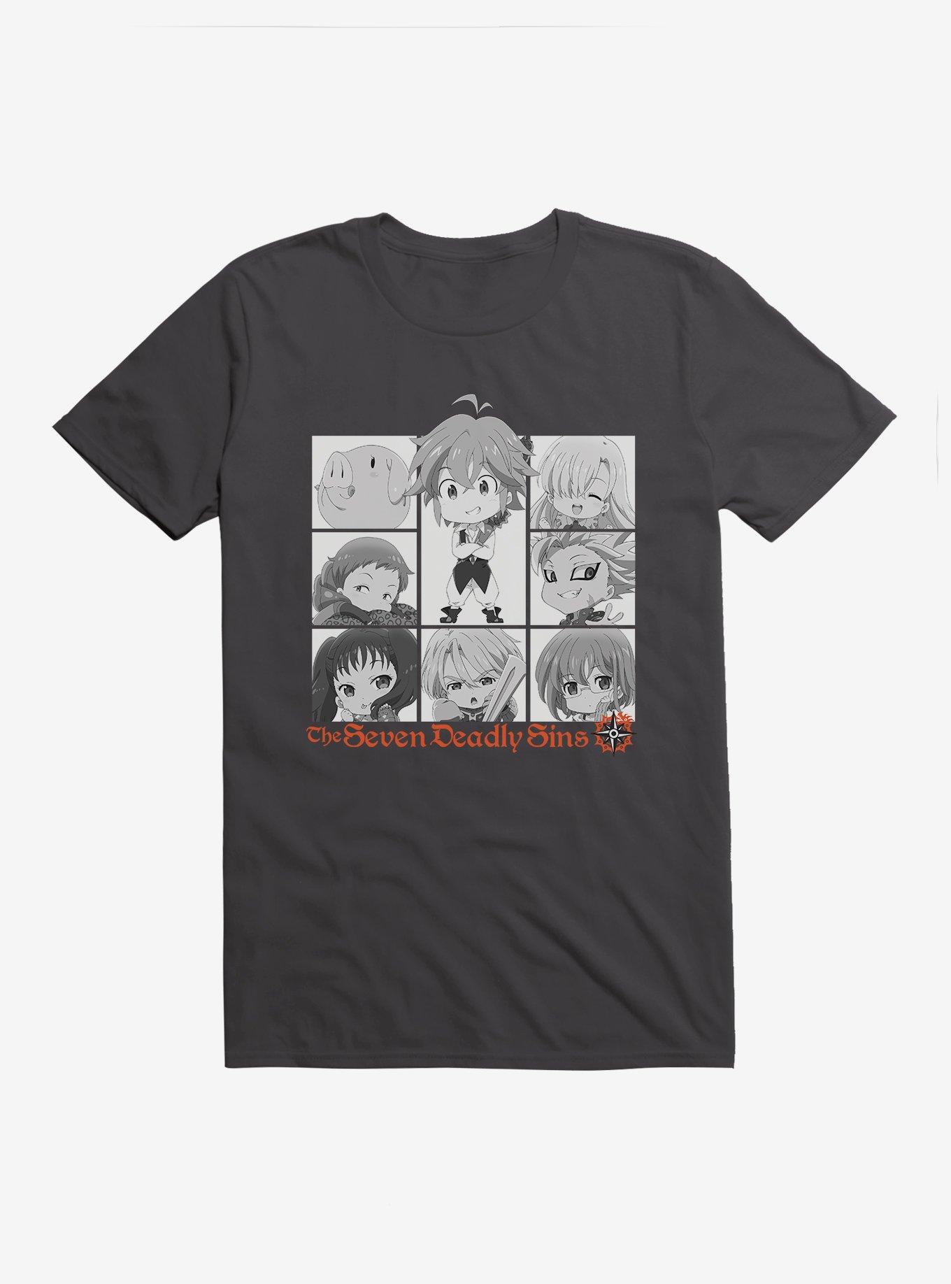 The Seven Deadly Sins Group Chibi T-Shirt, HEAVY METAL, hi-res