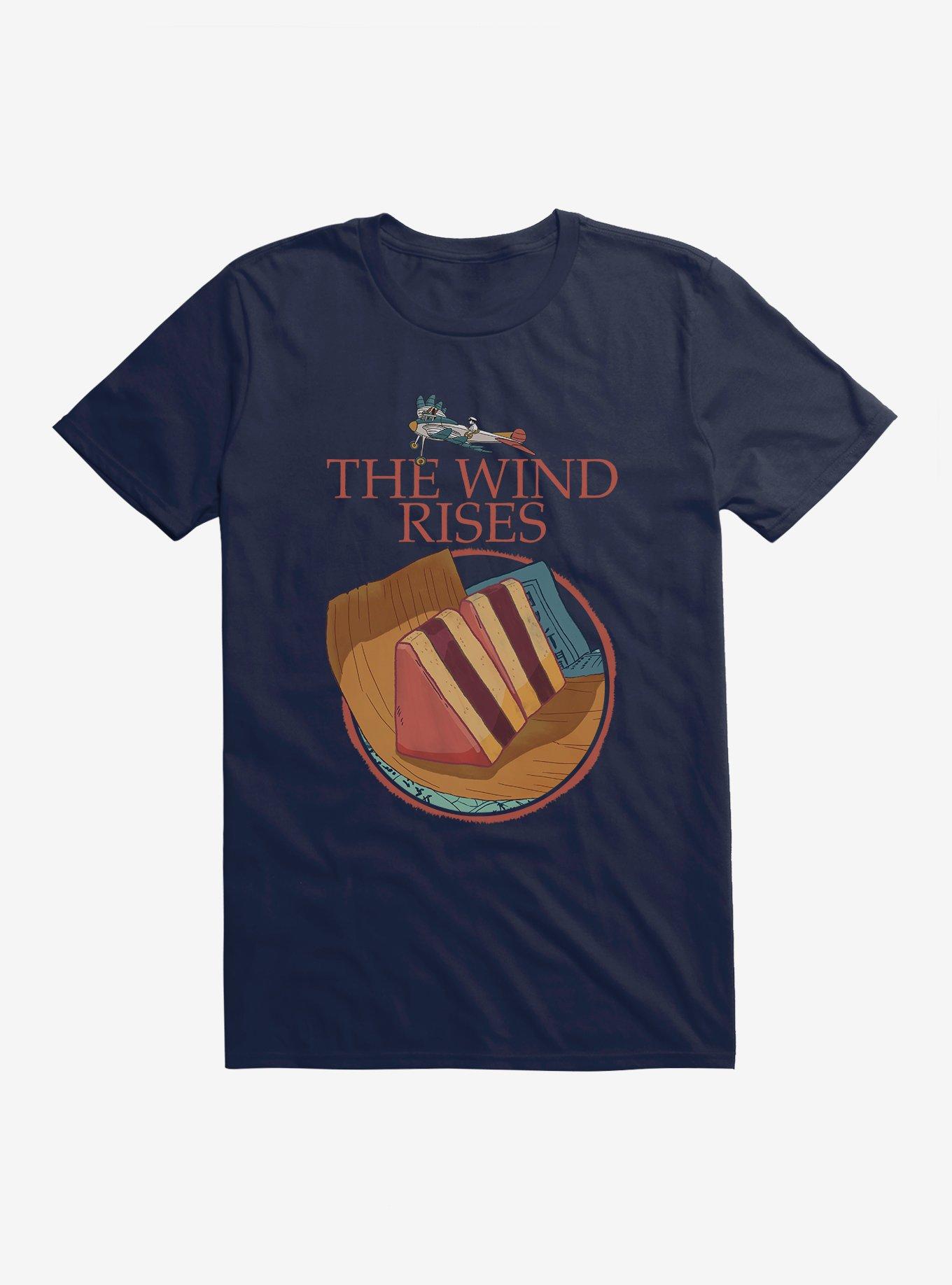 Studio Ghibli The Wind Rises Cake Slices T-Shirt, MIDNIGHT NAVY, hi-res