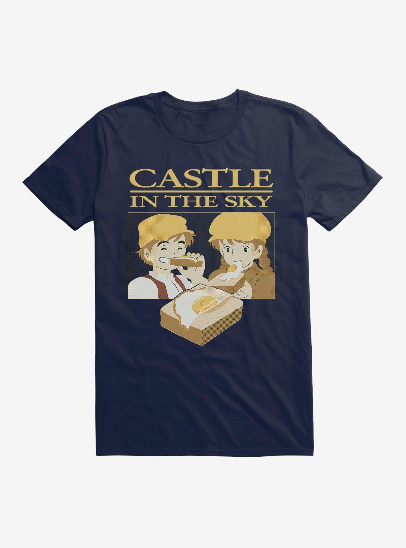 Studio Ghibli Castle In The Sky Sunny Side Up T-Shirt, MIDNIGHT NAVY, hi-res