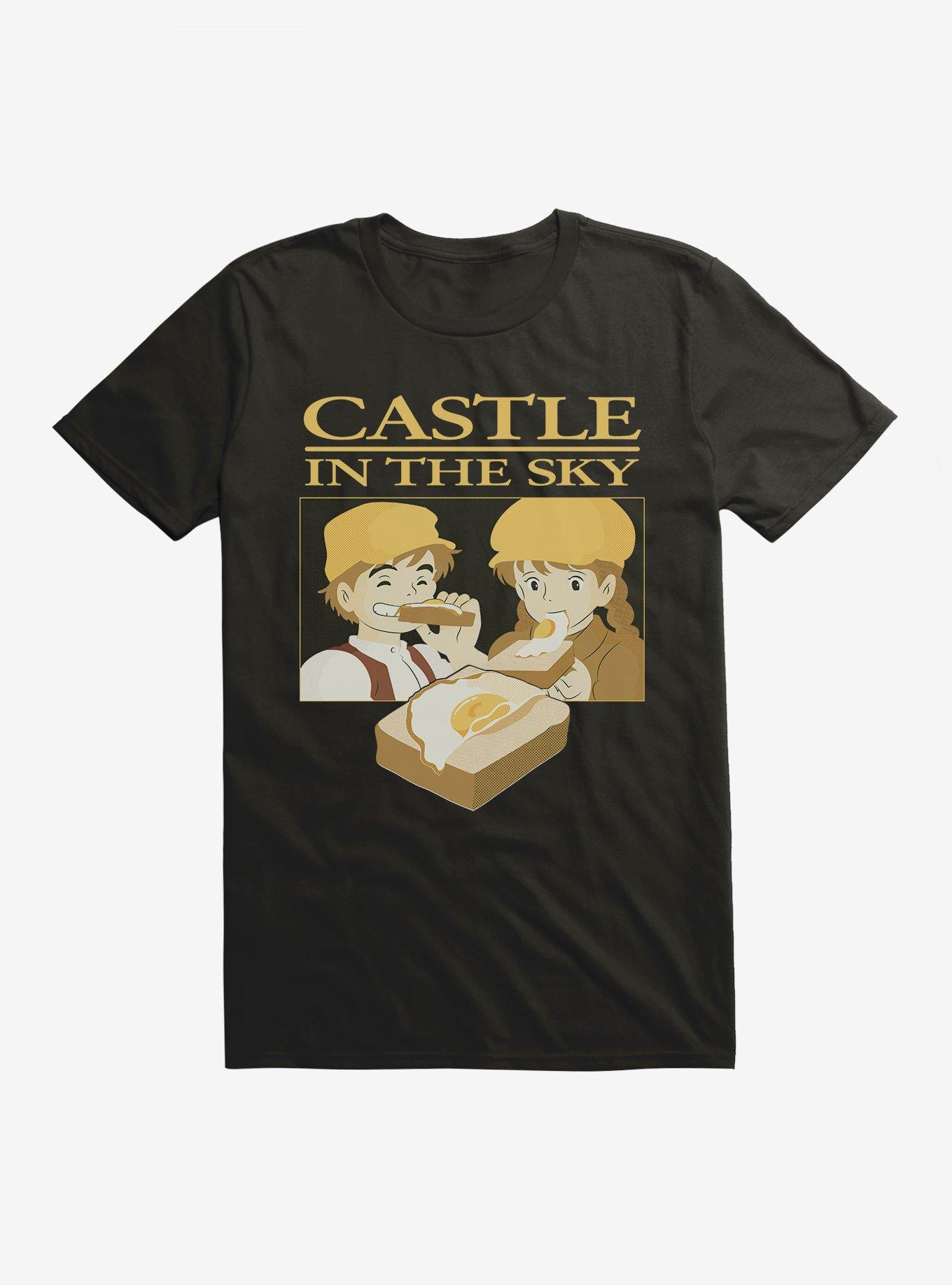 Studio Ghibli Castle In The Sky Sunny Side Up T-Shirt, BLACK, hi-res