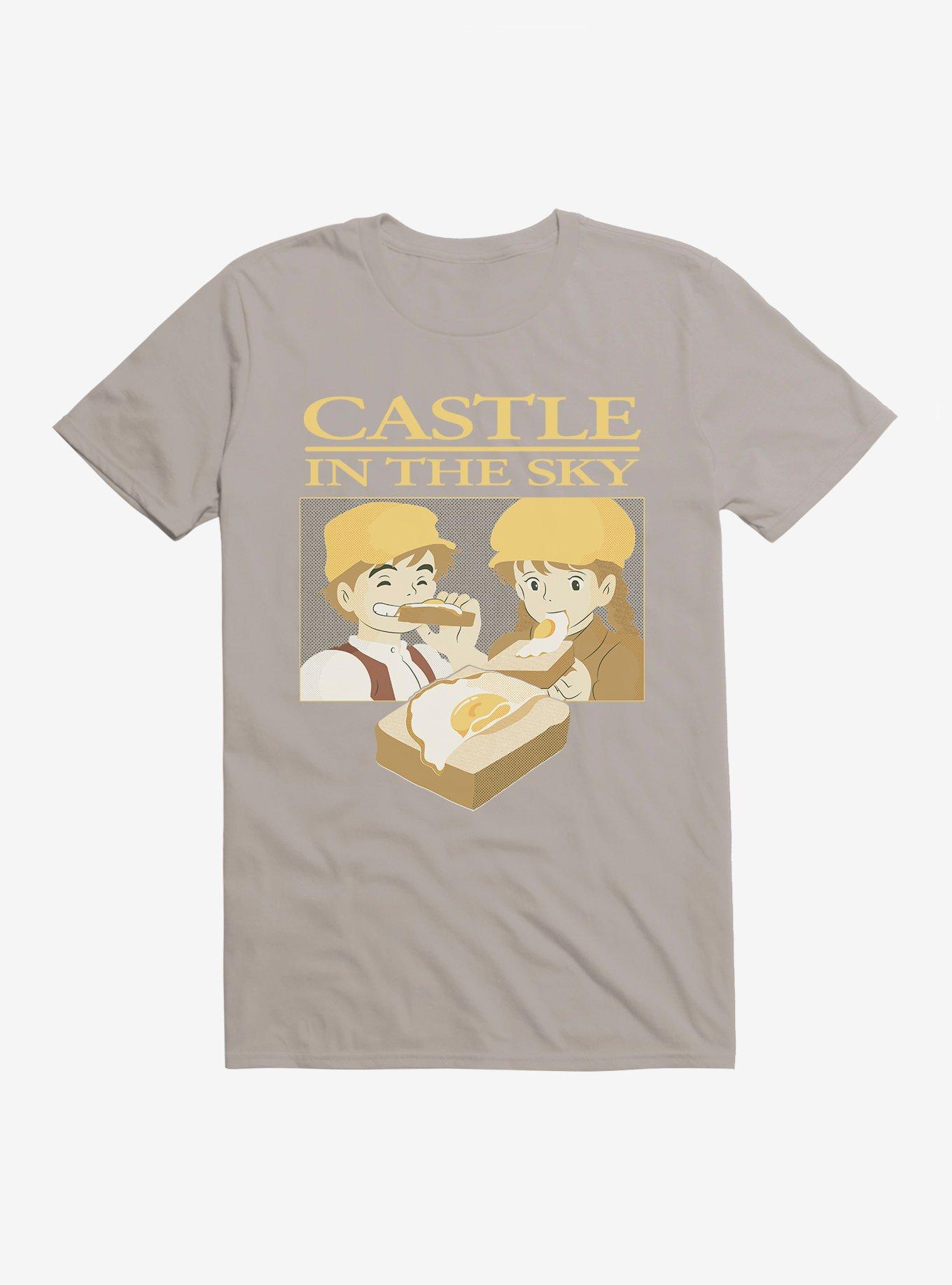 Studio Ghibli Castle In The Sky Sunny Side Up T-Shirt, LIGHT GREY, hi-res