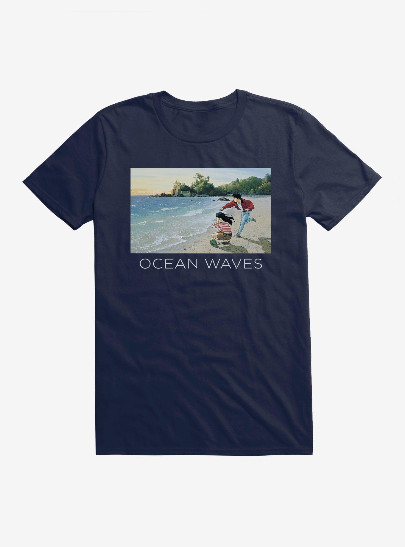 Studio Ghibli Ocean Waves T-Shirt, MIDNIGHT NAVY, hi-res