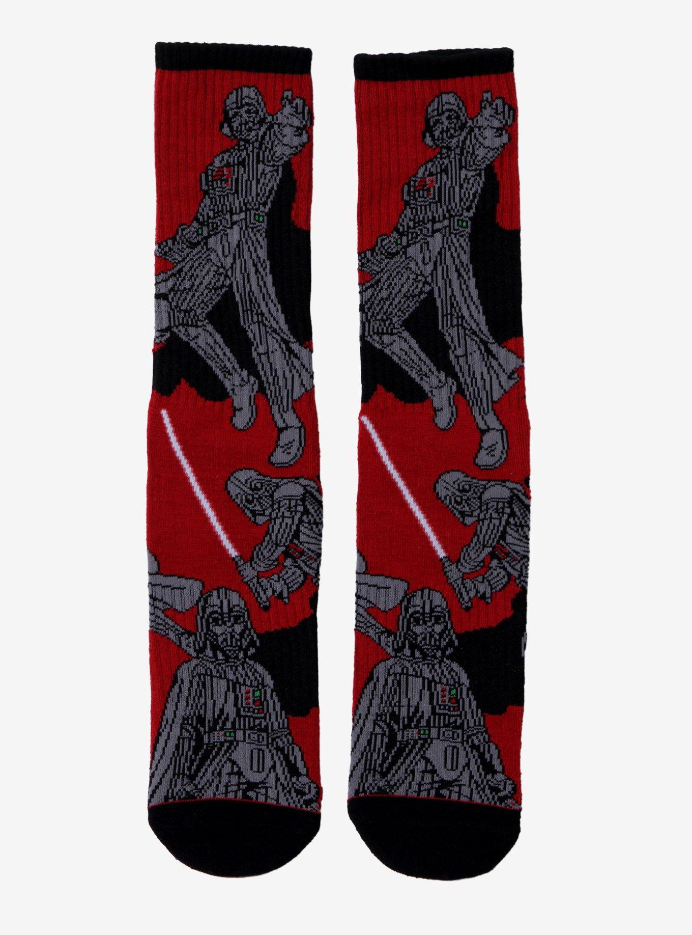 Star Wars Darth Vader Allover Print Crew Socks - BoxLunch Exclusive, , hi-res