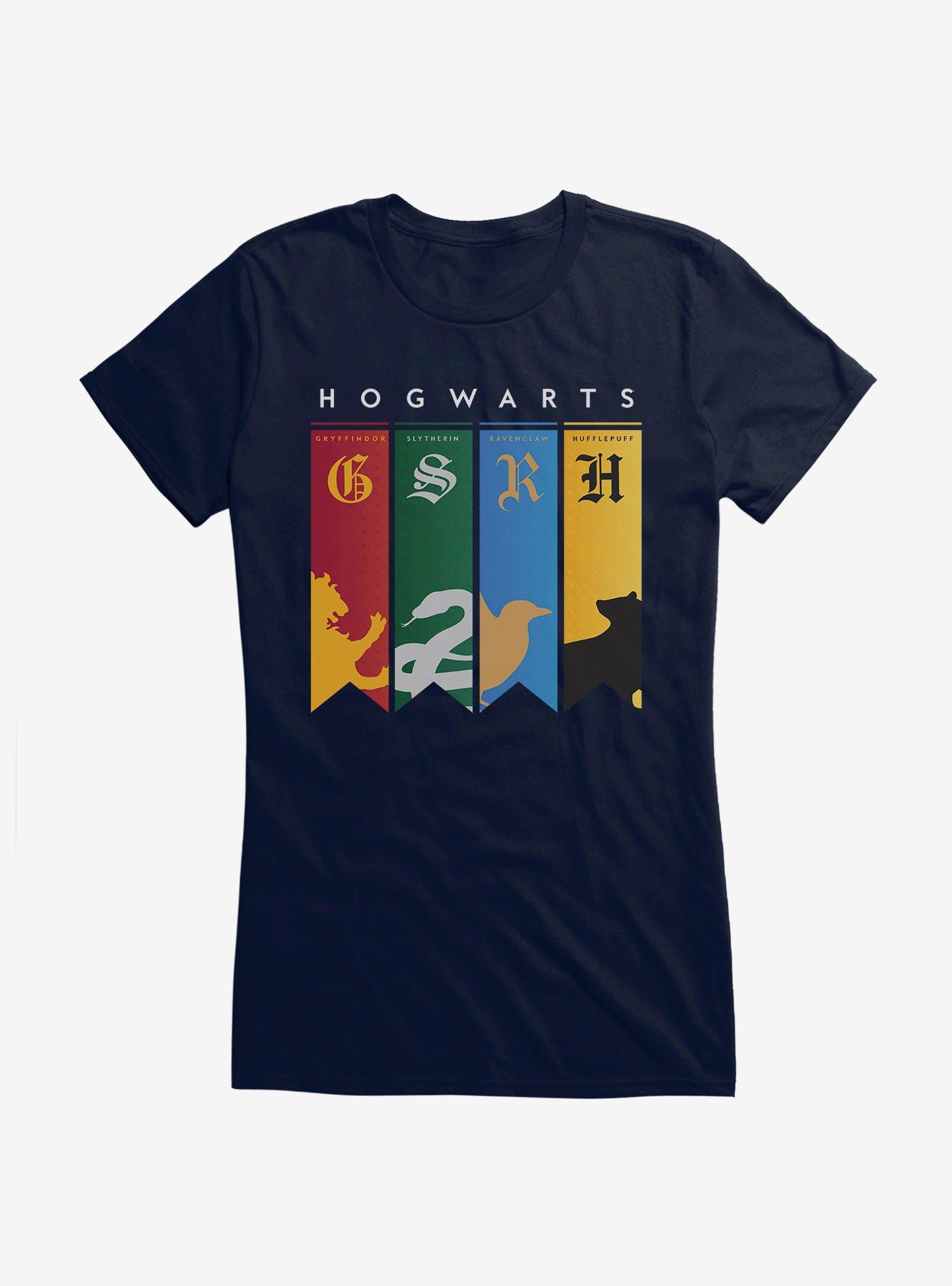 Harry Potter Hogwarts School House Banners Girls T-Shirt, , hi-res