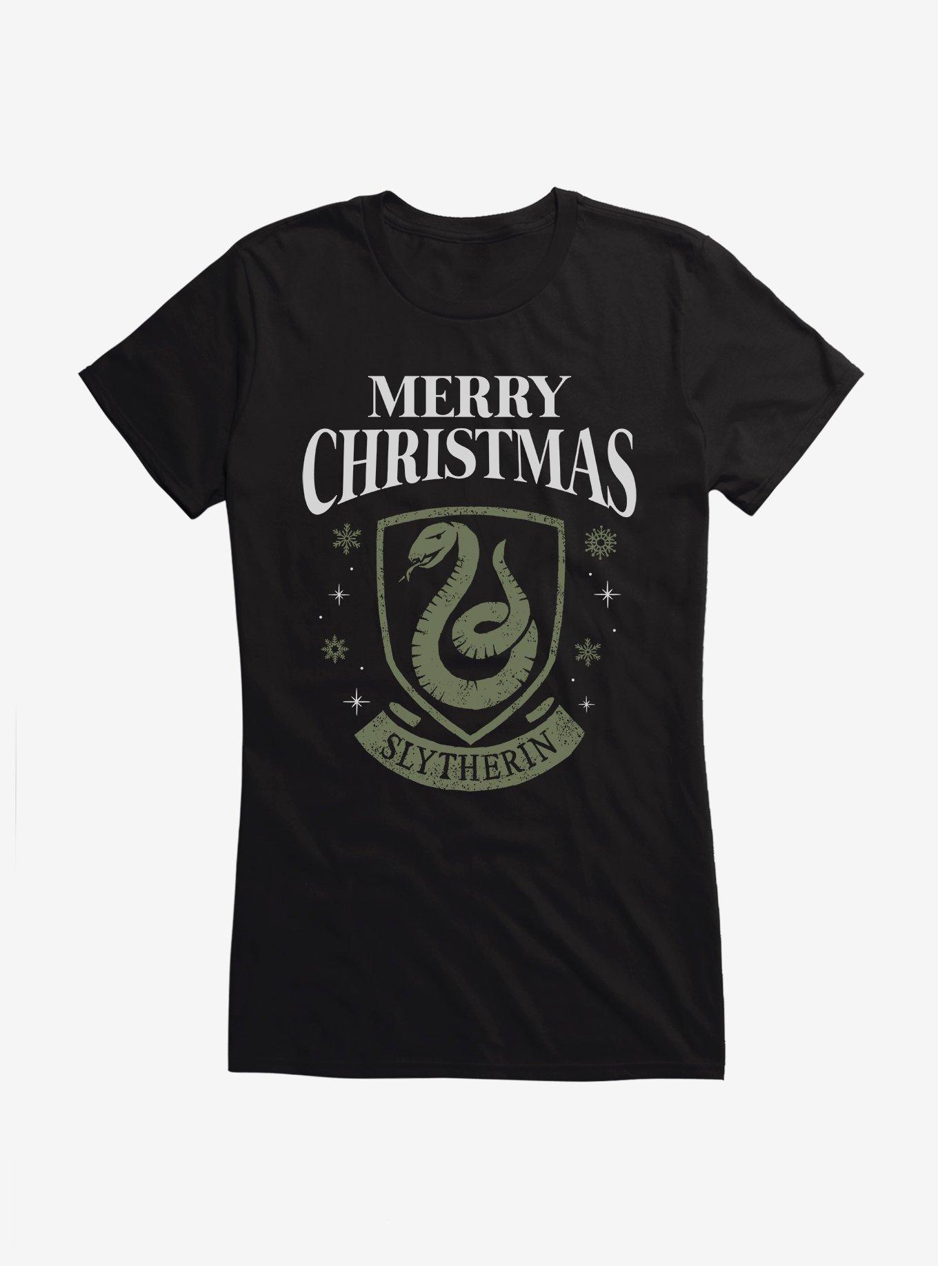 Harry Potter Merry Christmas Slytherin Girls T-Shirt, , hi-res