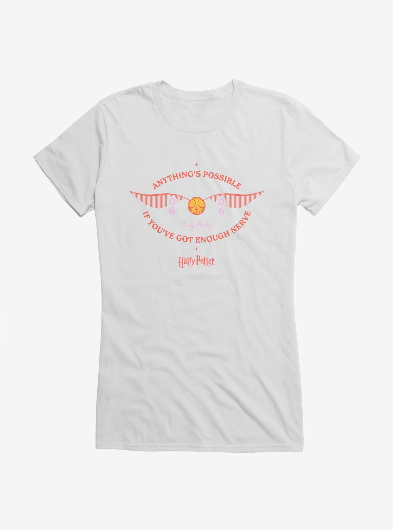 Harry Potter Anything's Possible Golden Snitch Girls T-Shirt, WHITE, hi-res