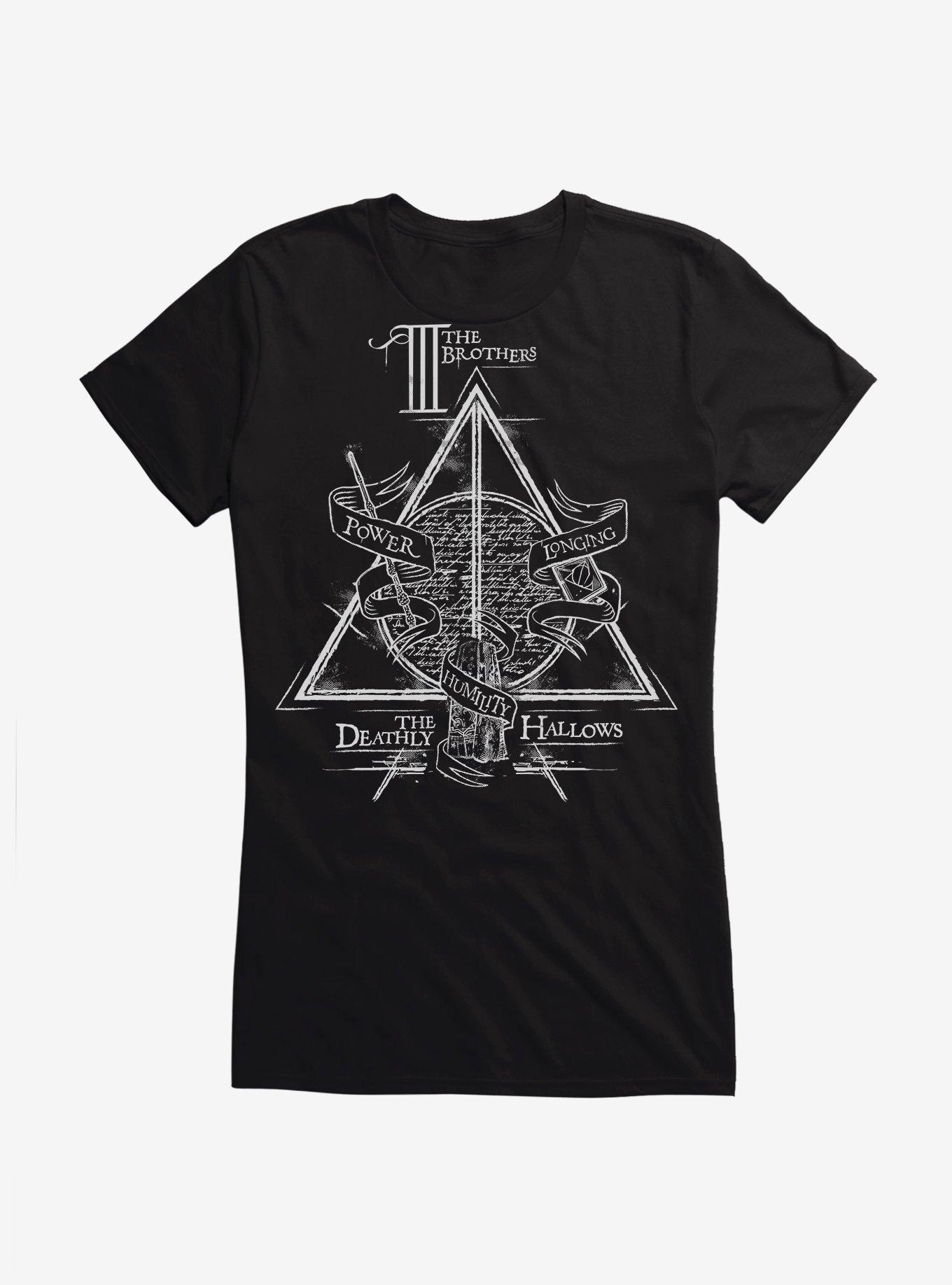 Harry Potter Deathly Hallows Three Brothers Girls T-Shirt, BLACK, hi-res