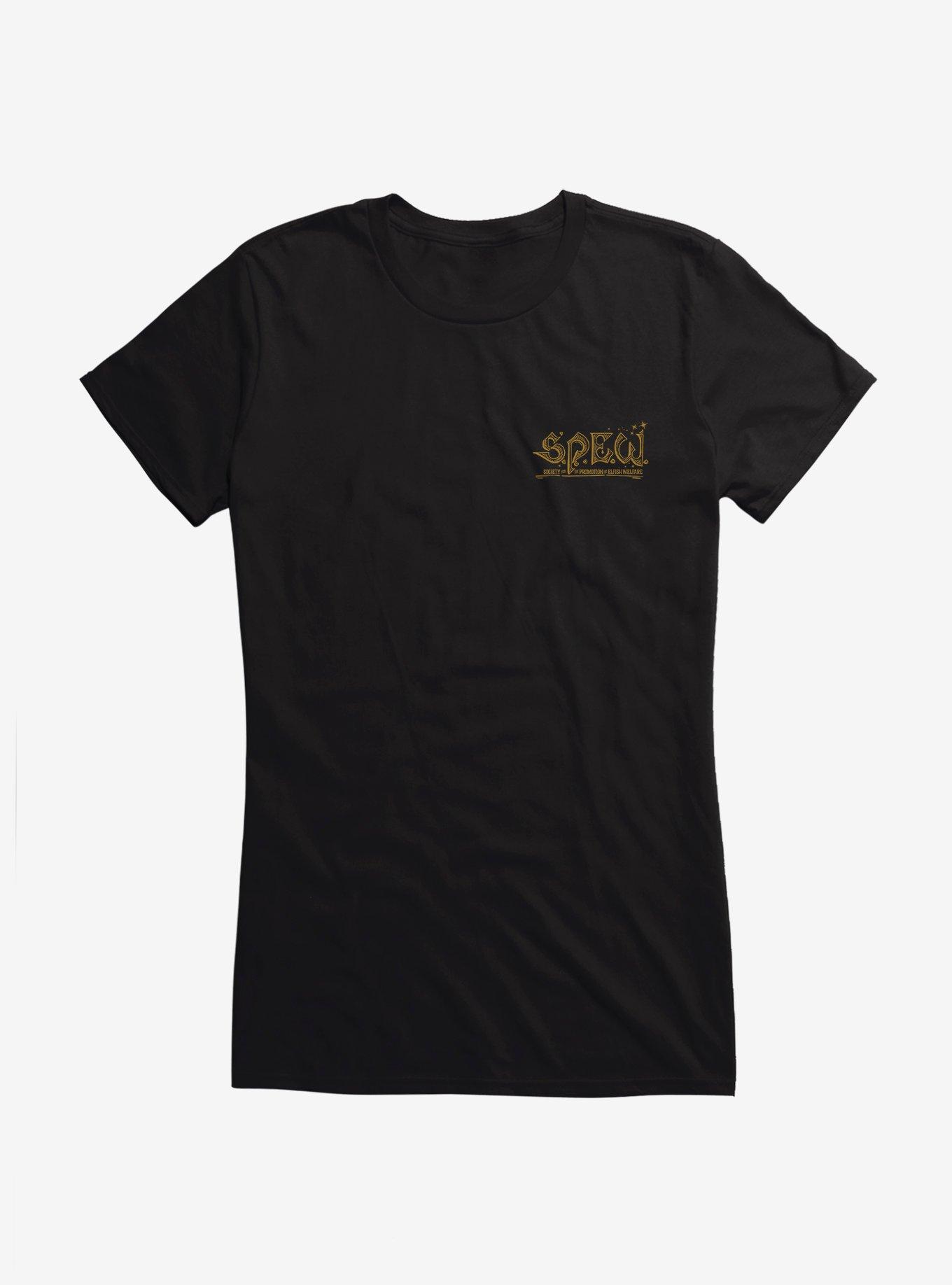 Harry Potter SPEW Organization Gold Text Girls T-Shirt
