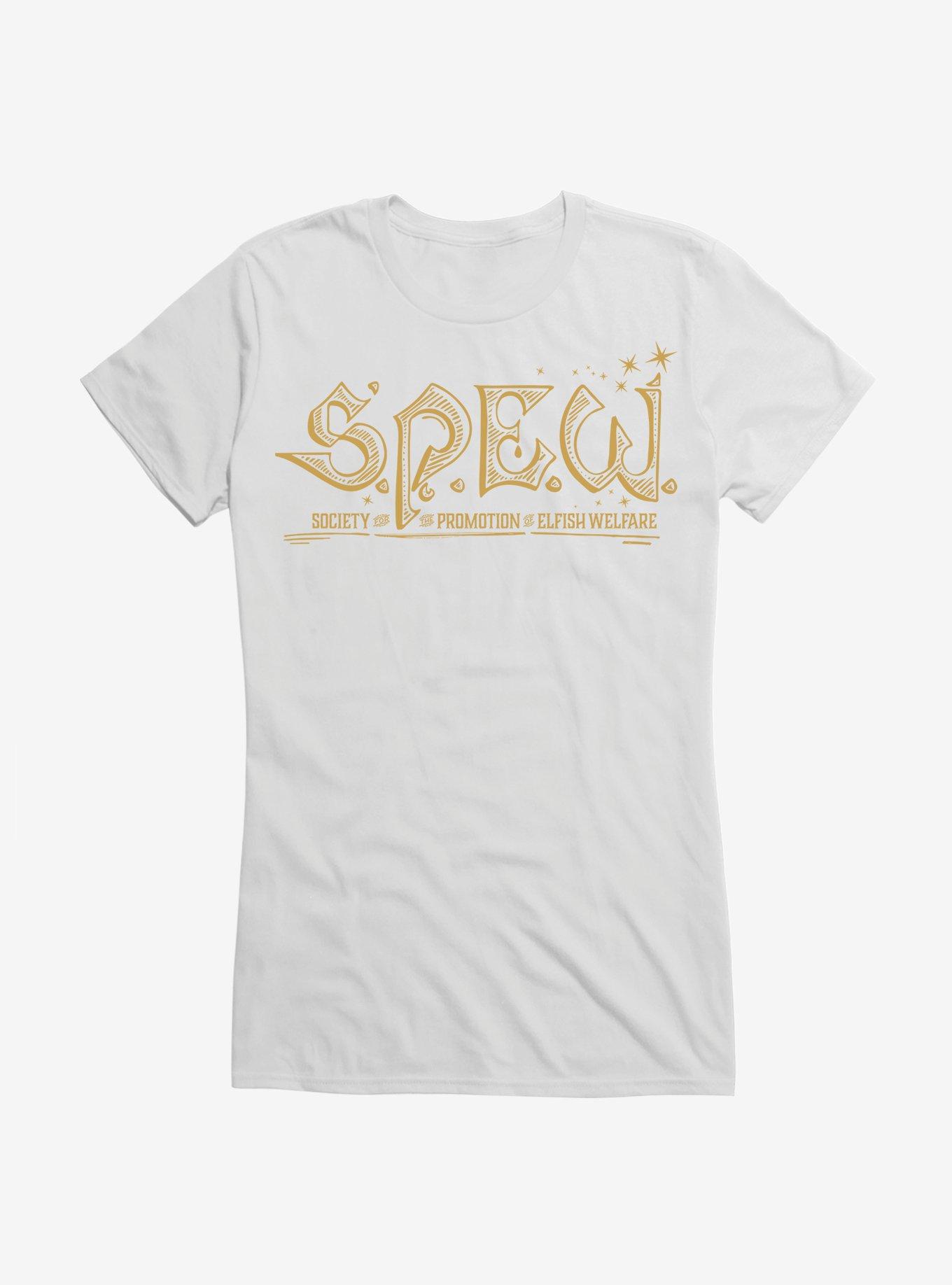 Harry Potter SPEW Organization Gold Text Girls T-Shirt