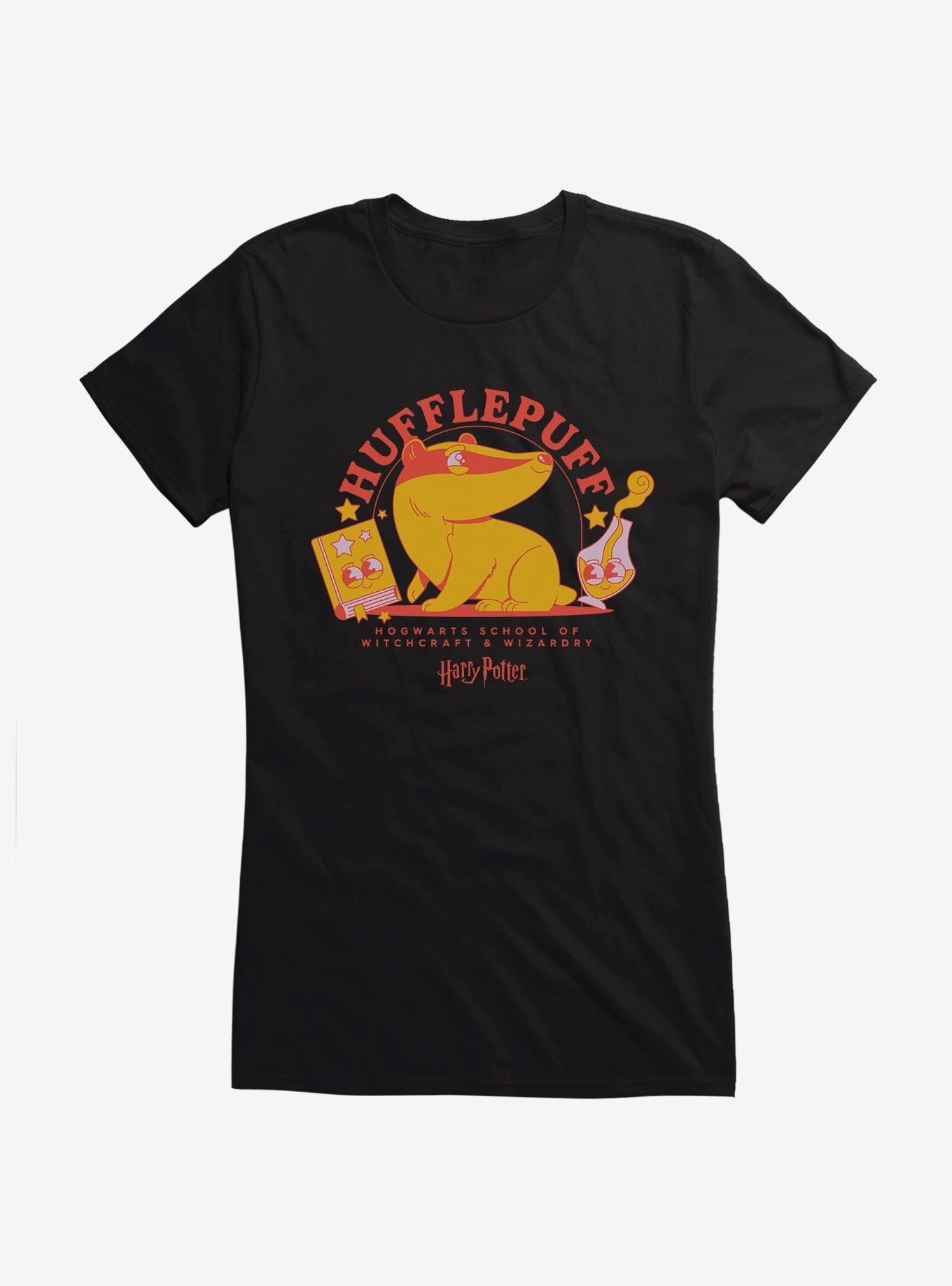 Harry Potter Hufflepuff Badger Chibi Girls T-Shirt, BLACK, hi-res