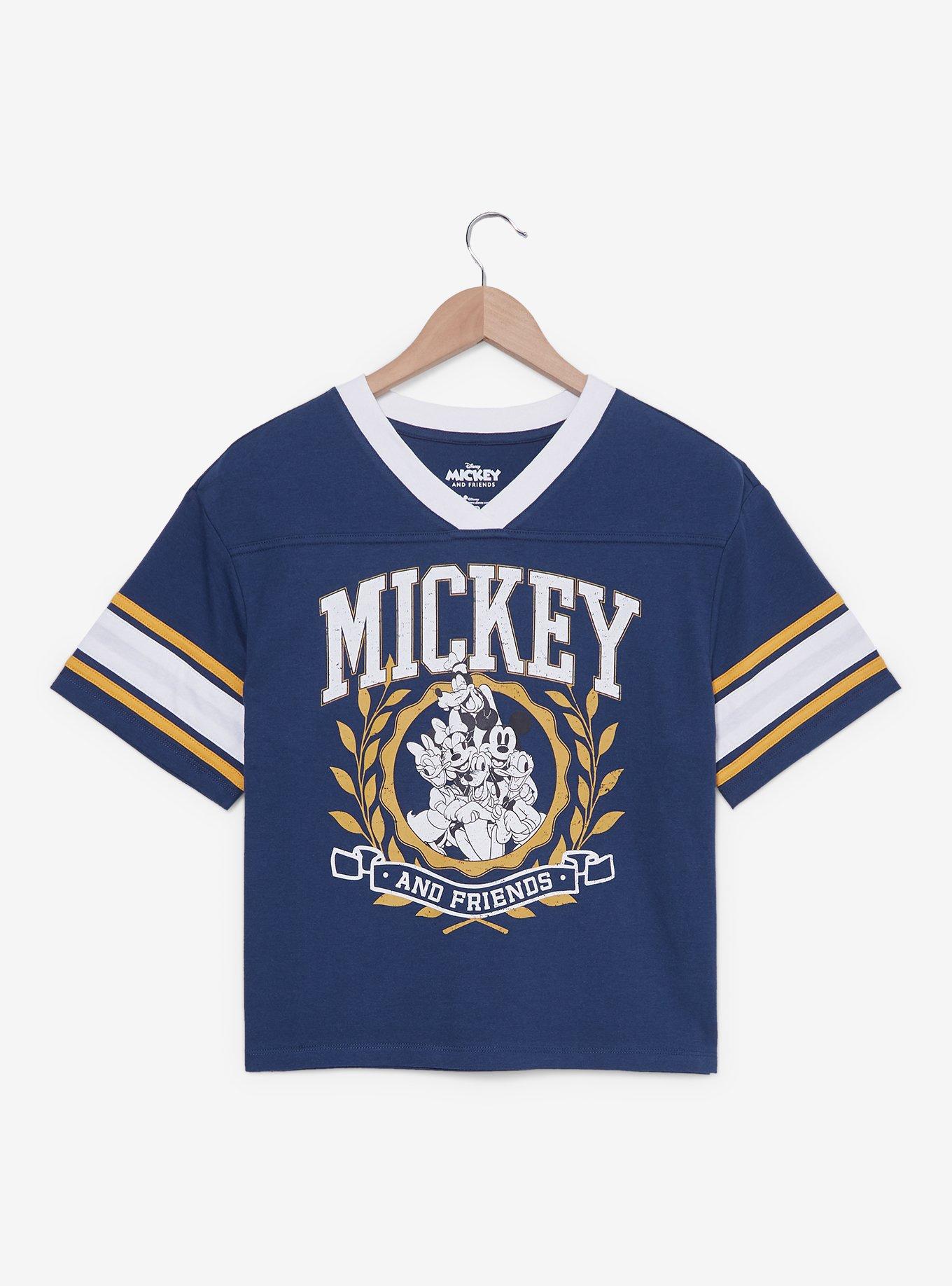 Disney Mickey and Friends Crest Women's Football T-Shirt, BLUE, hi-res