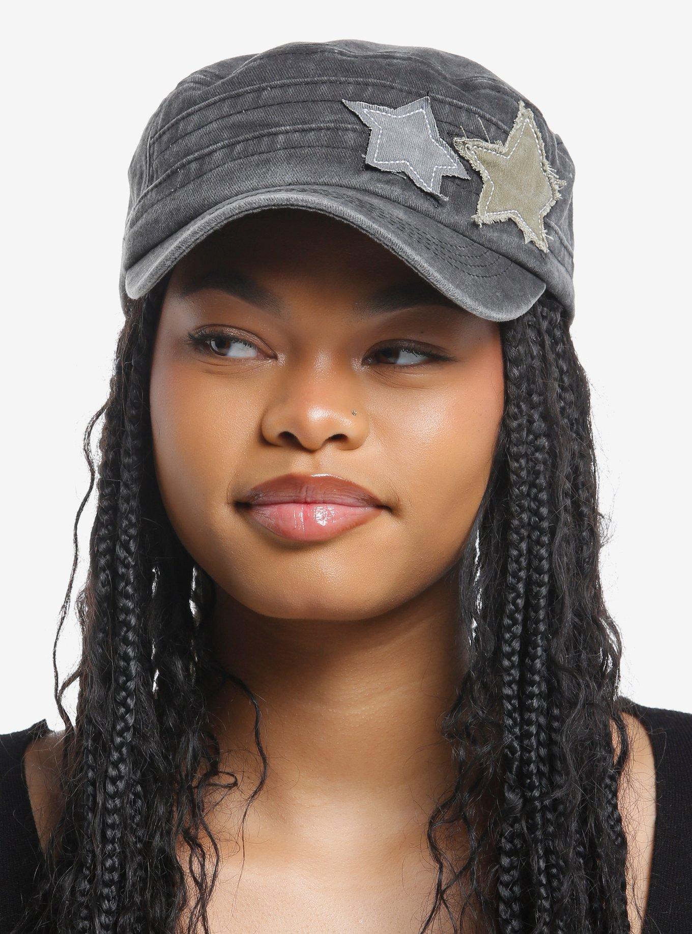 Grunge Grey Star Patch Cadet Hat | Hot Topic