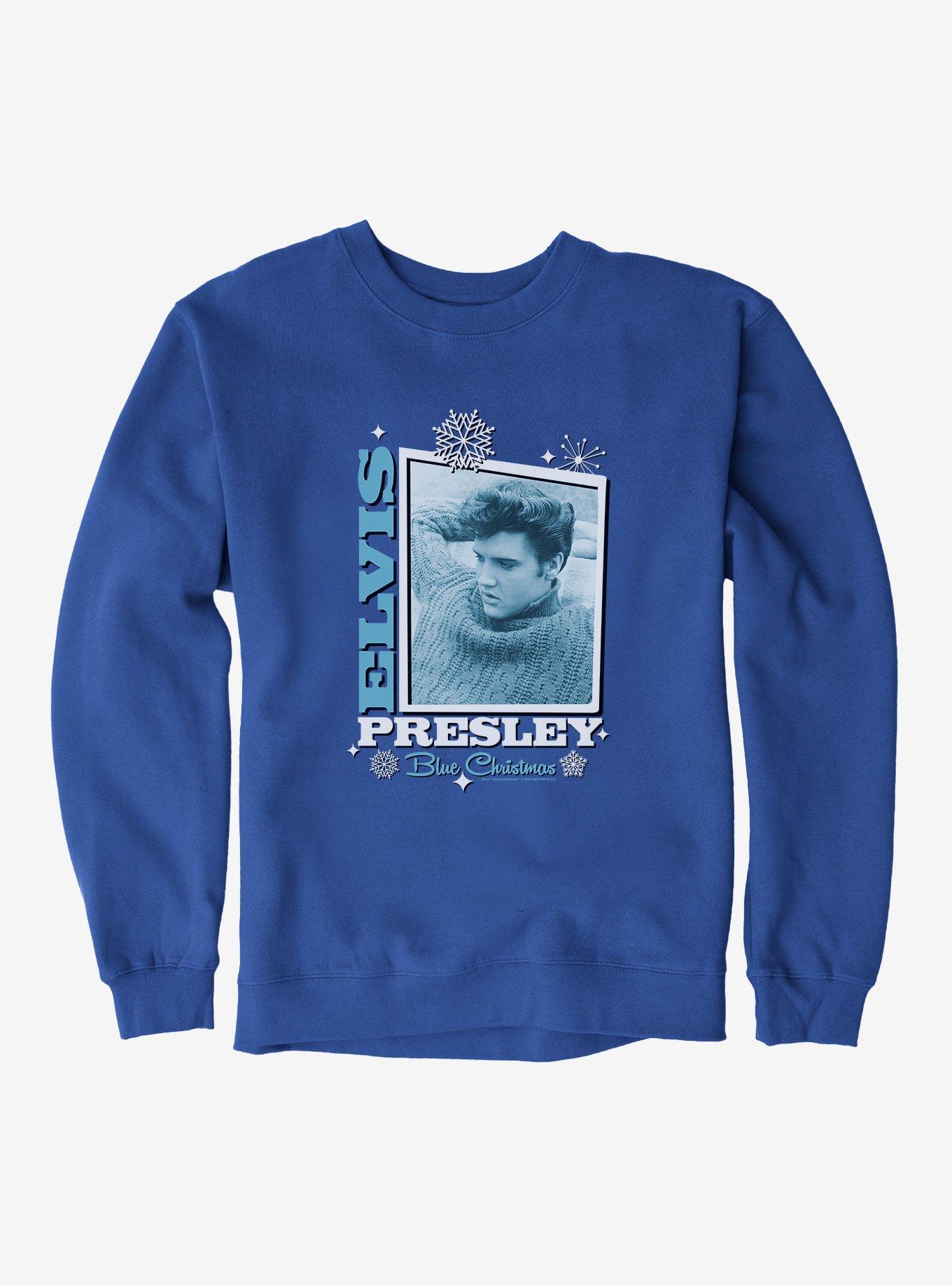 Elvis Presley Blue Christmas Sweatshirt, , hi-res