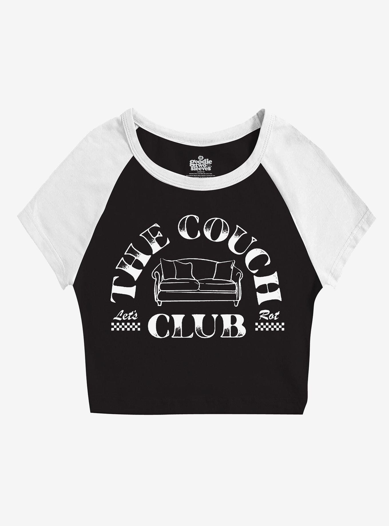 The Couch Club Girls Raglan Baby T-Shirt By Goodie Two Sleeves, , hi-res