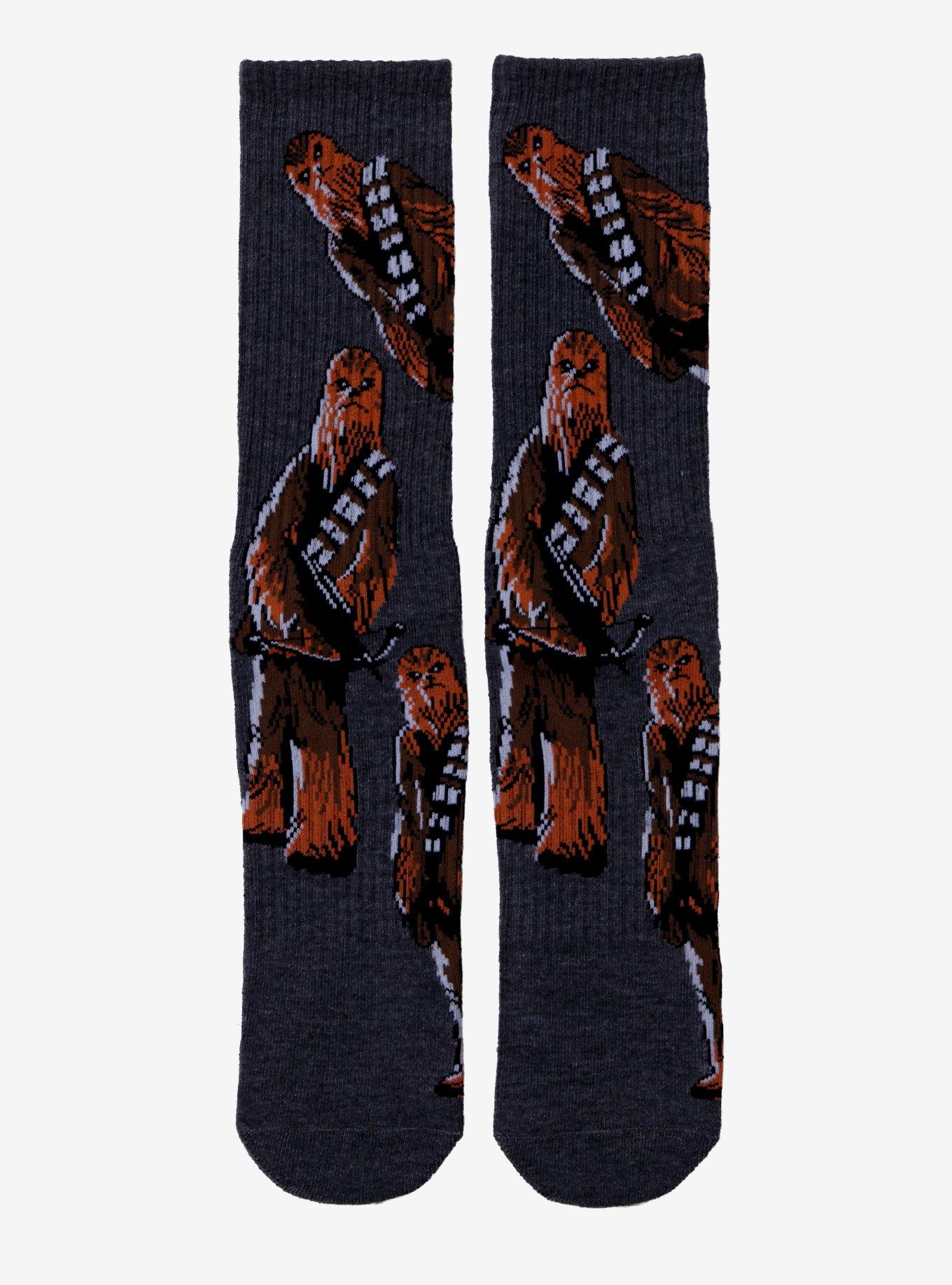 Star Wars Chewbacca Allover Print Crew Socks - BoxLunch Exclusive, , hi-res