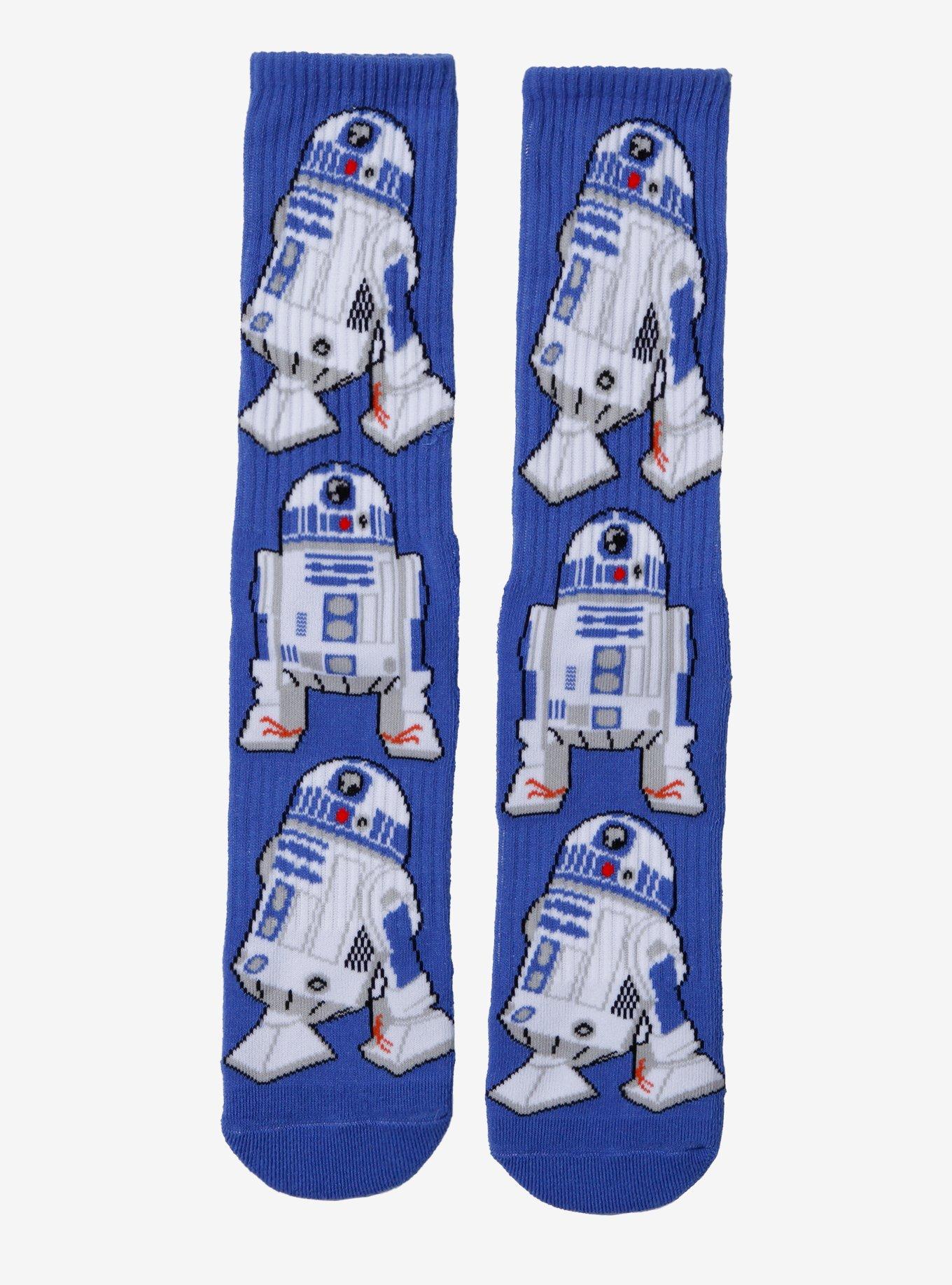 Star Wars R2-D2 Allover Print Crew Socks - BoxLunch Exclusive, , hi-res