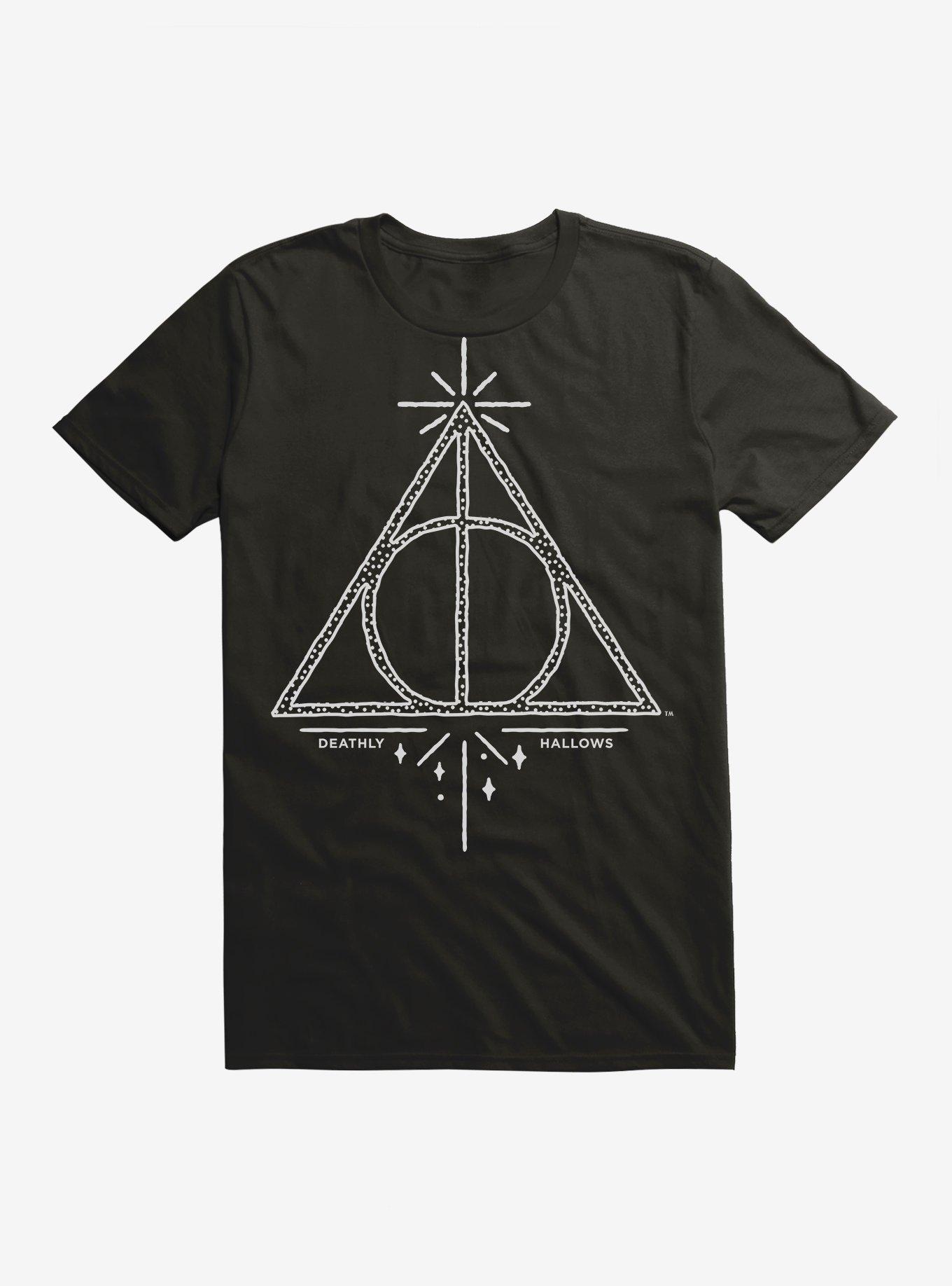 Harry Potter Deathly Hallows Logo T-Shirt, BLACK, hi-res