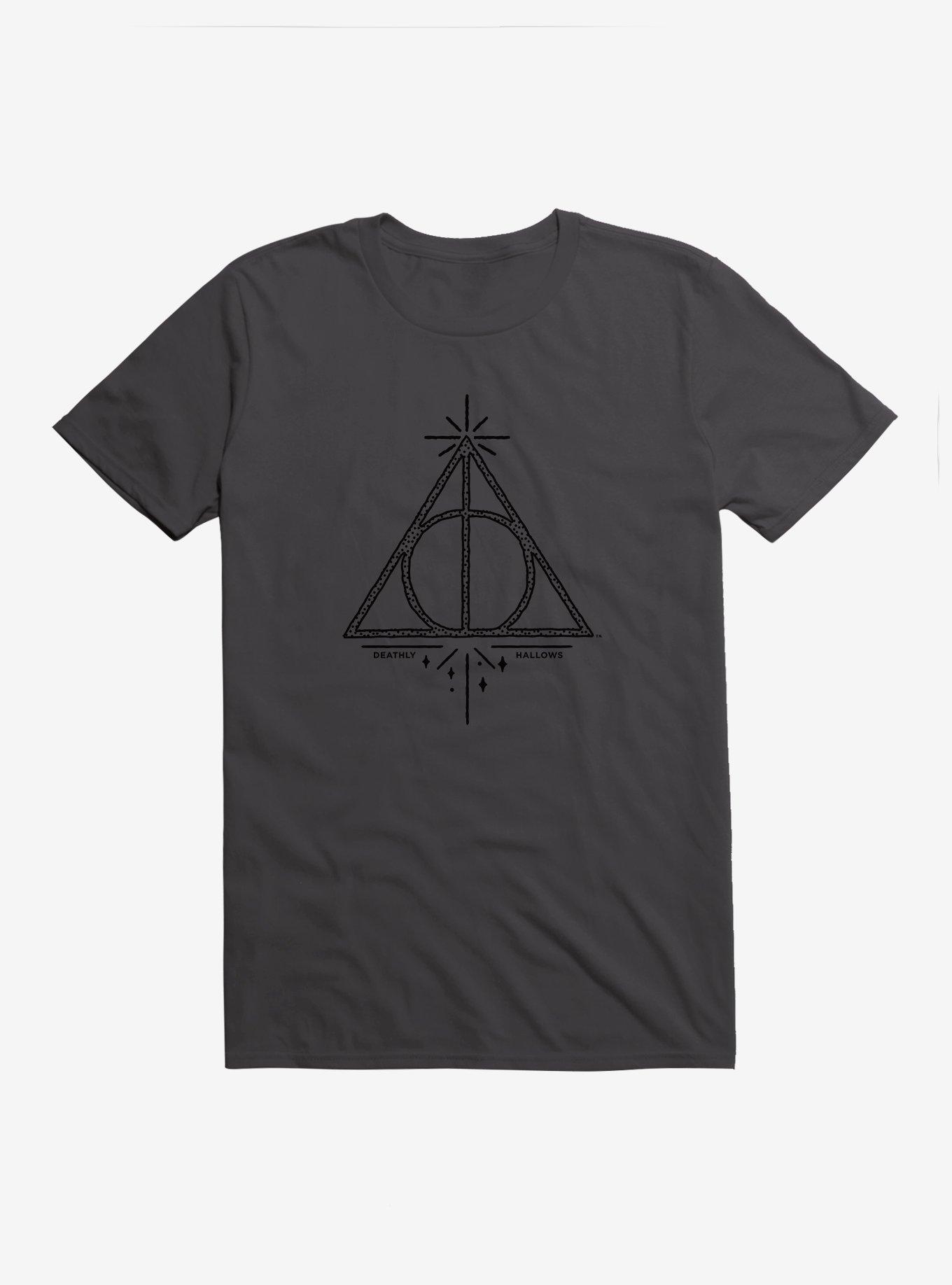 Harry Potter Deathly Hallows Logo T-Shirt, HEAVY METAL, hi-res