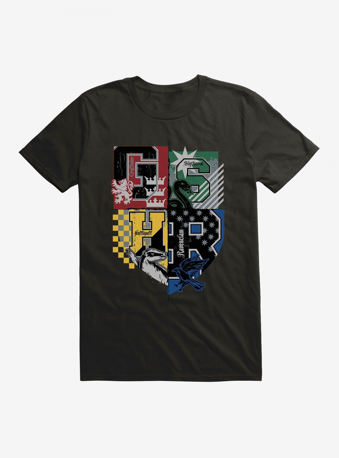 Harry Potter House Colors Shield T-Shirt