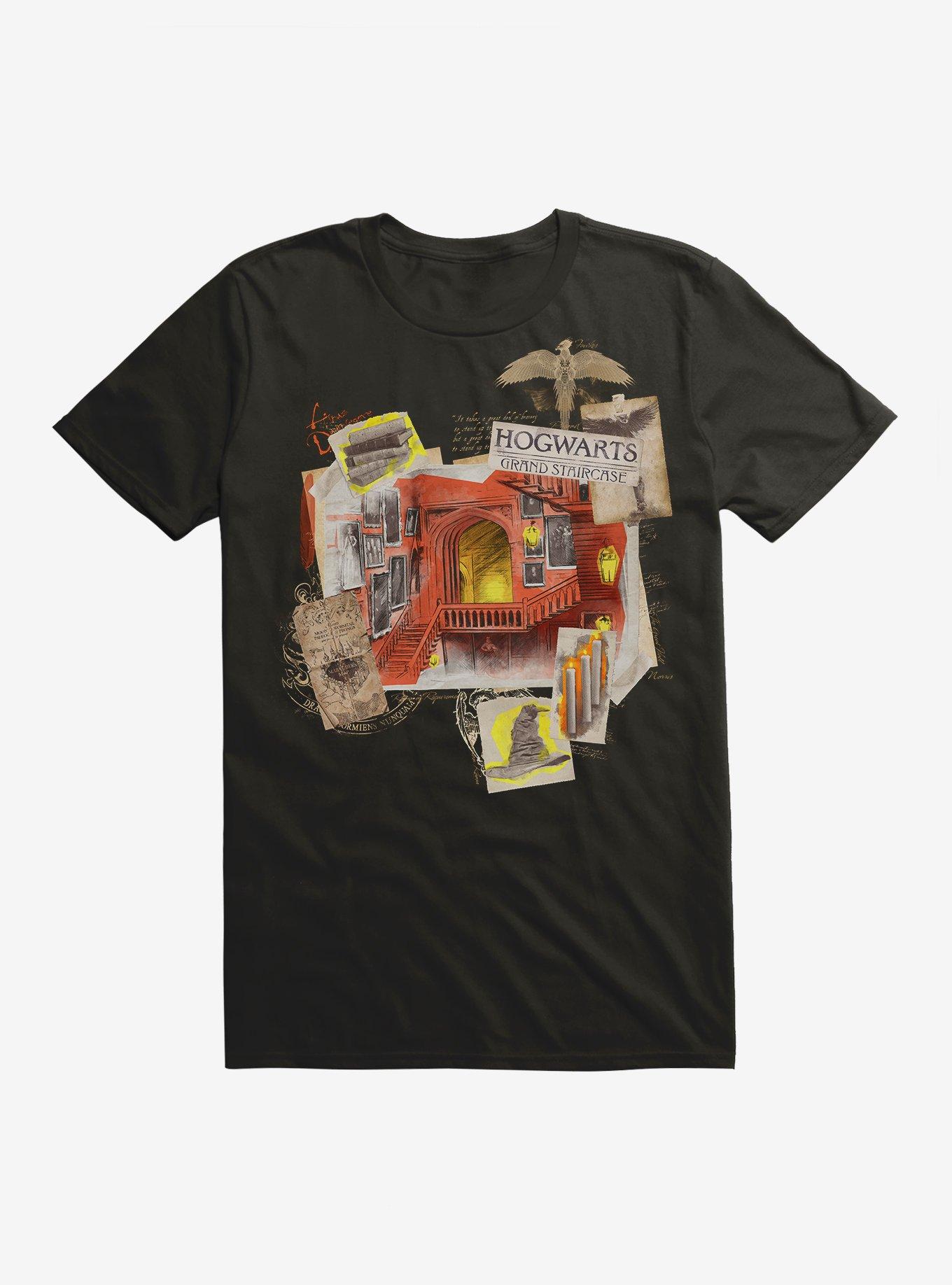 Harry Potter Hogwarts Staircase Collage T-Shirt, , hi-res