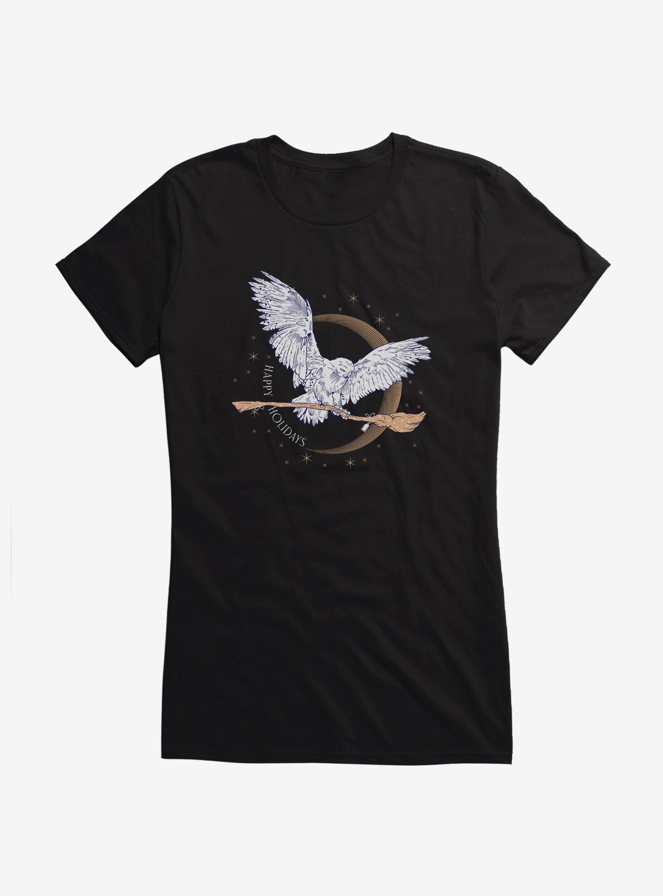 Harry Potter Hedwig Happy Holidays Girls T-Shirt, , hi-res