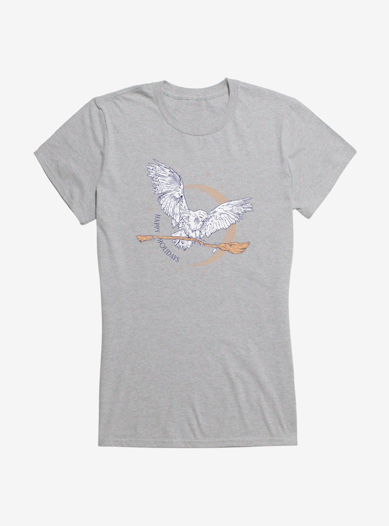 Harry Potter Hedwig Happy Holidays Girls T-Shirt, SPORT GRAY, hi-res