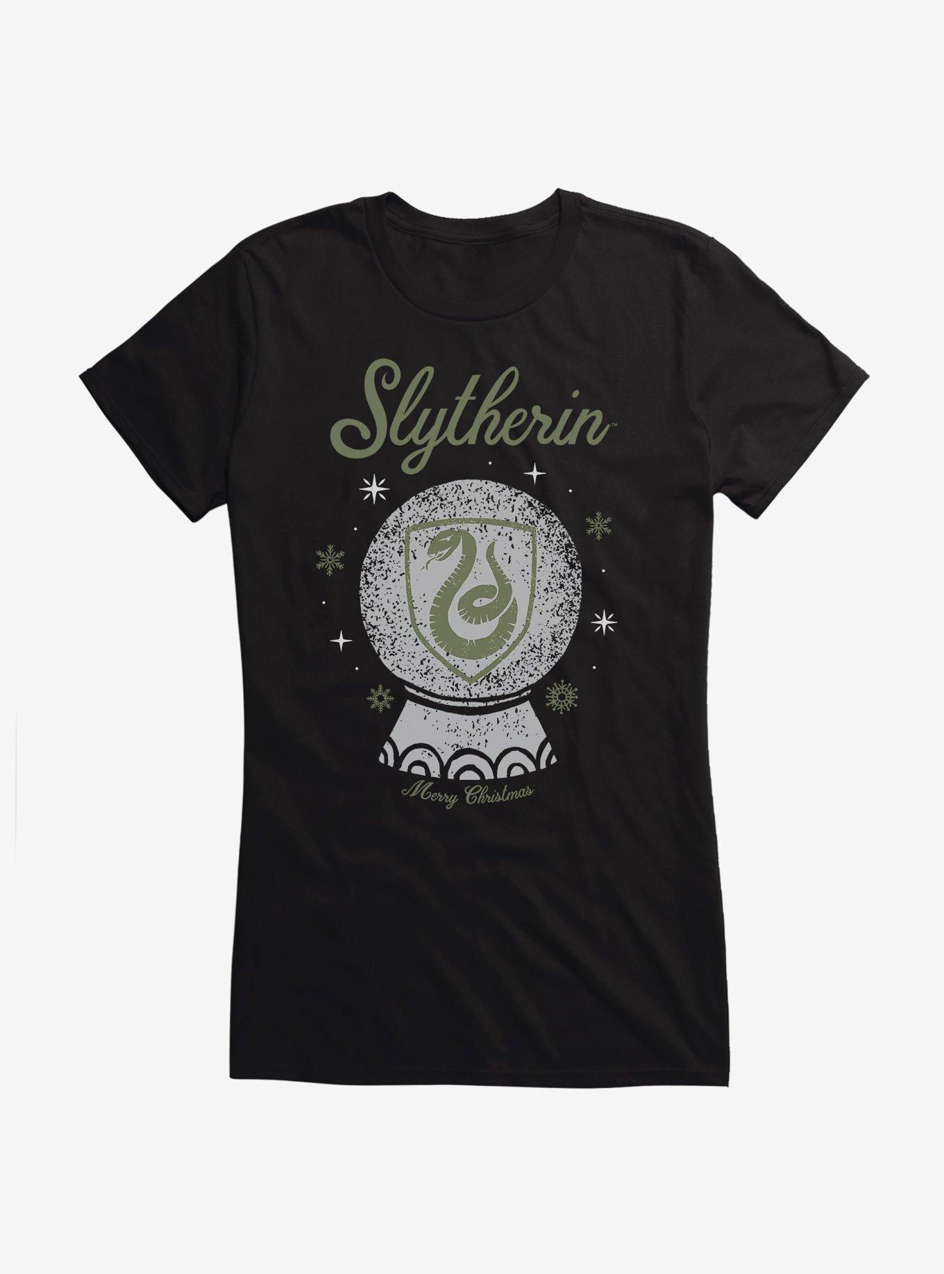 Harry Potter Snow Globe Slytherin Girls T-Shirt, BLACK, hi-res