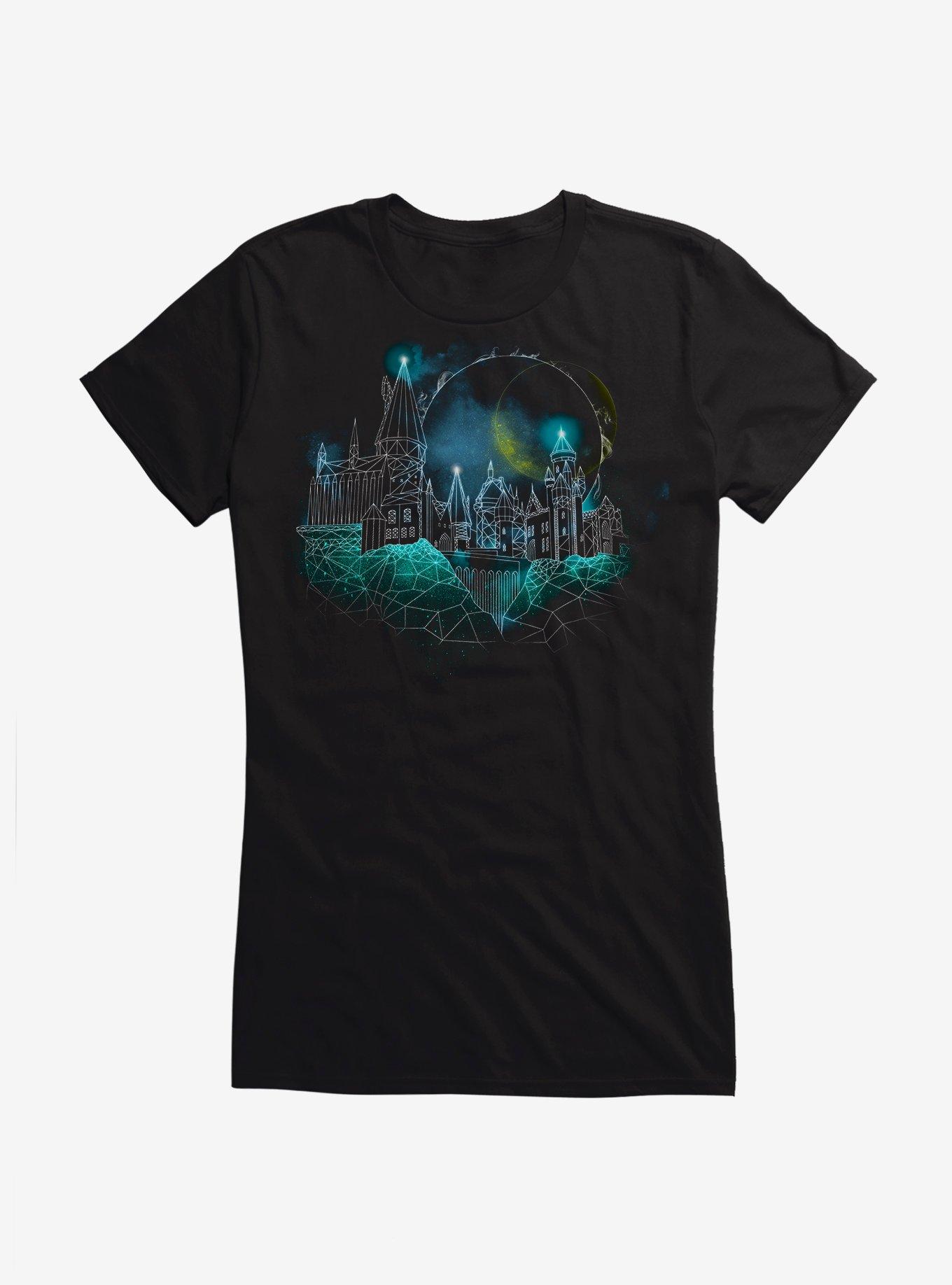 Harry Potter Hogwarts Castle Glow Girls Royal Blue T-Shirt, , hi-res