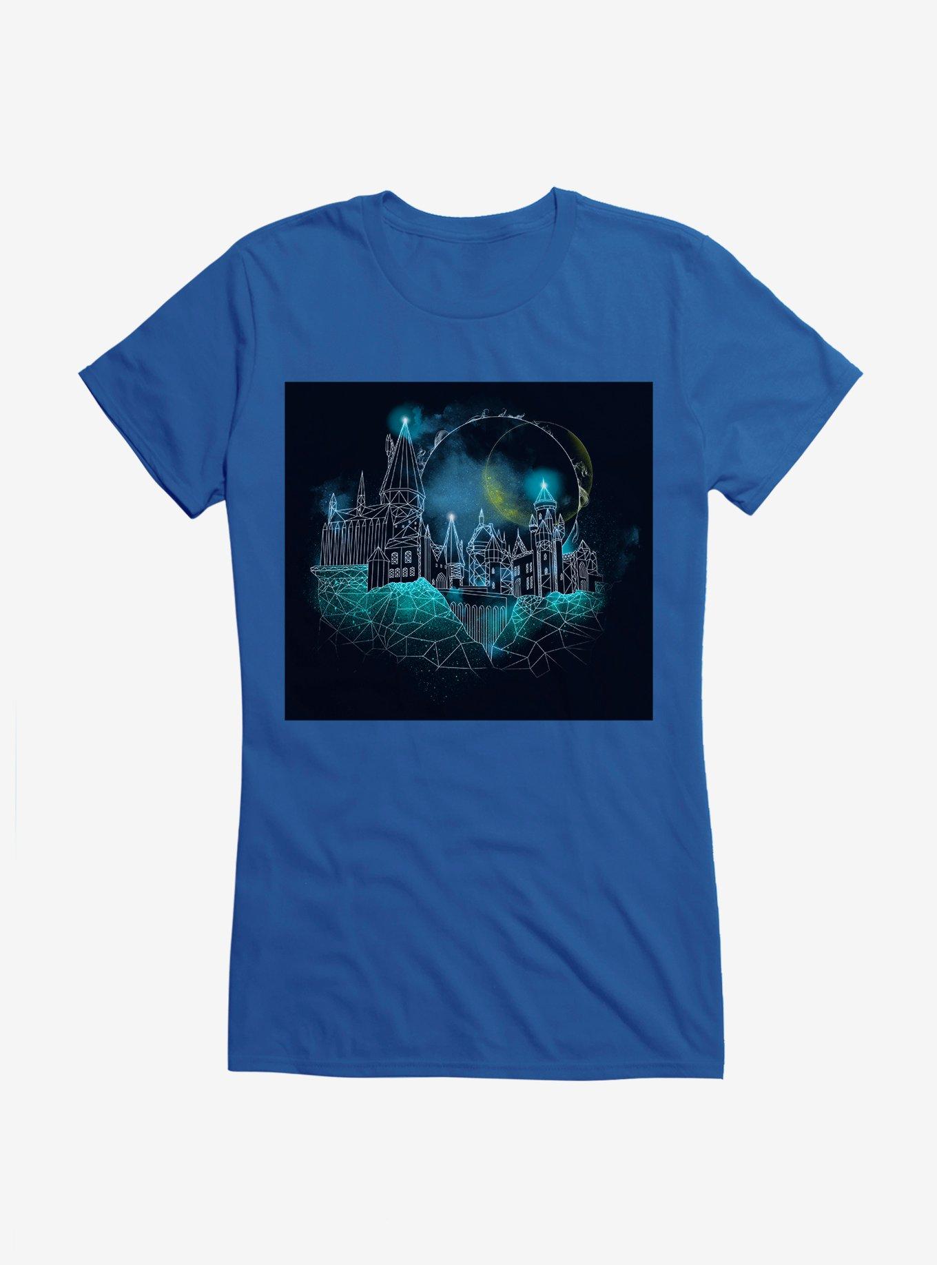 Harry Potter Hogwarts Castle Glow Girls Royal Blue T-Shirt, , hi-res