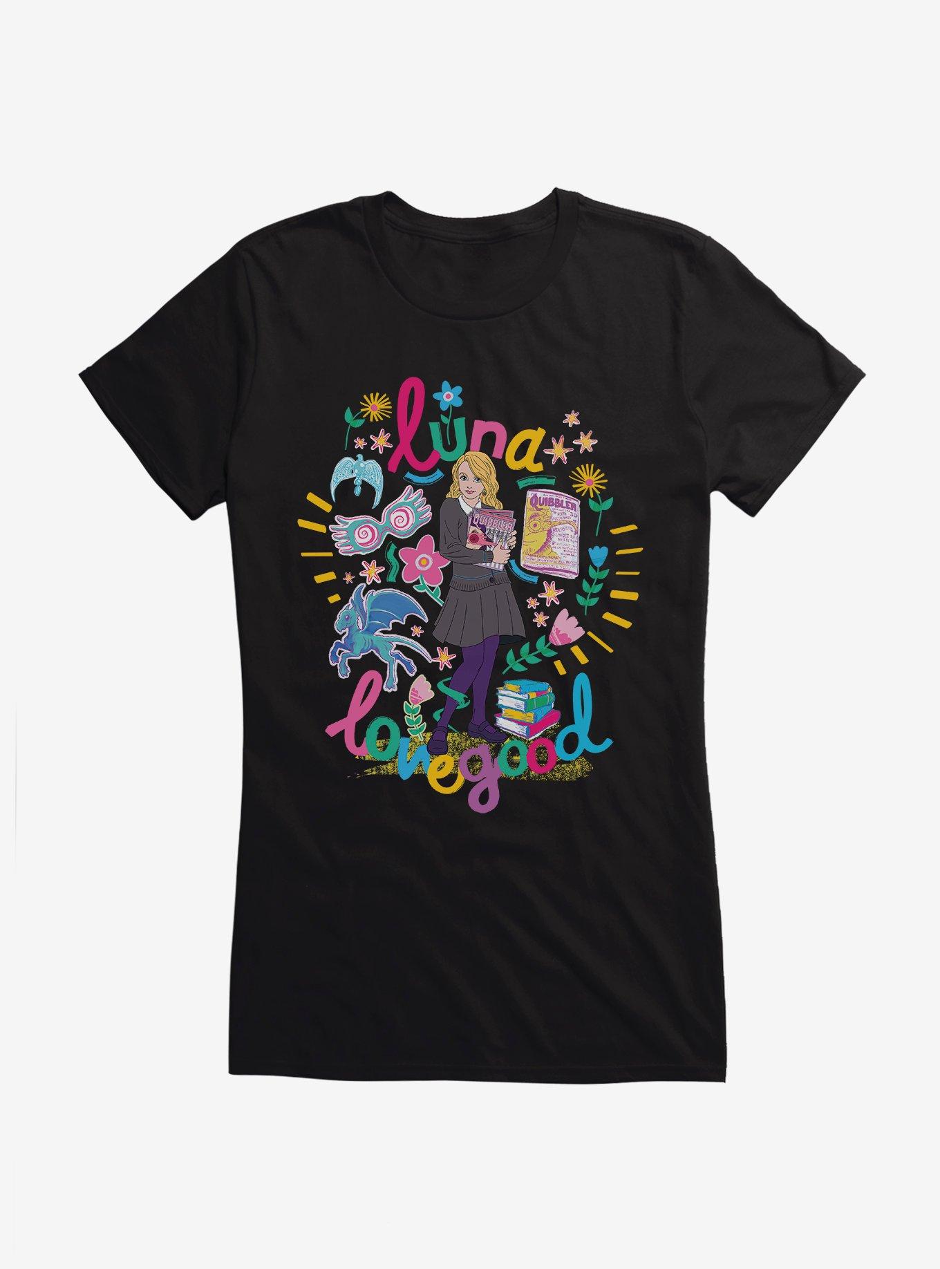 Harry Potter Luna Lovegood Doodle Art Girls T-Shirt, , hi-res