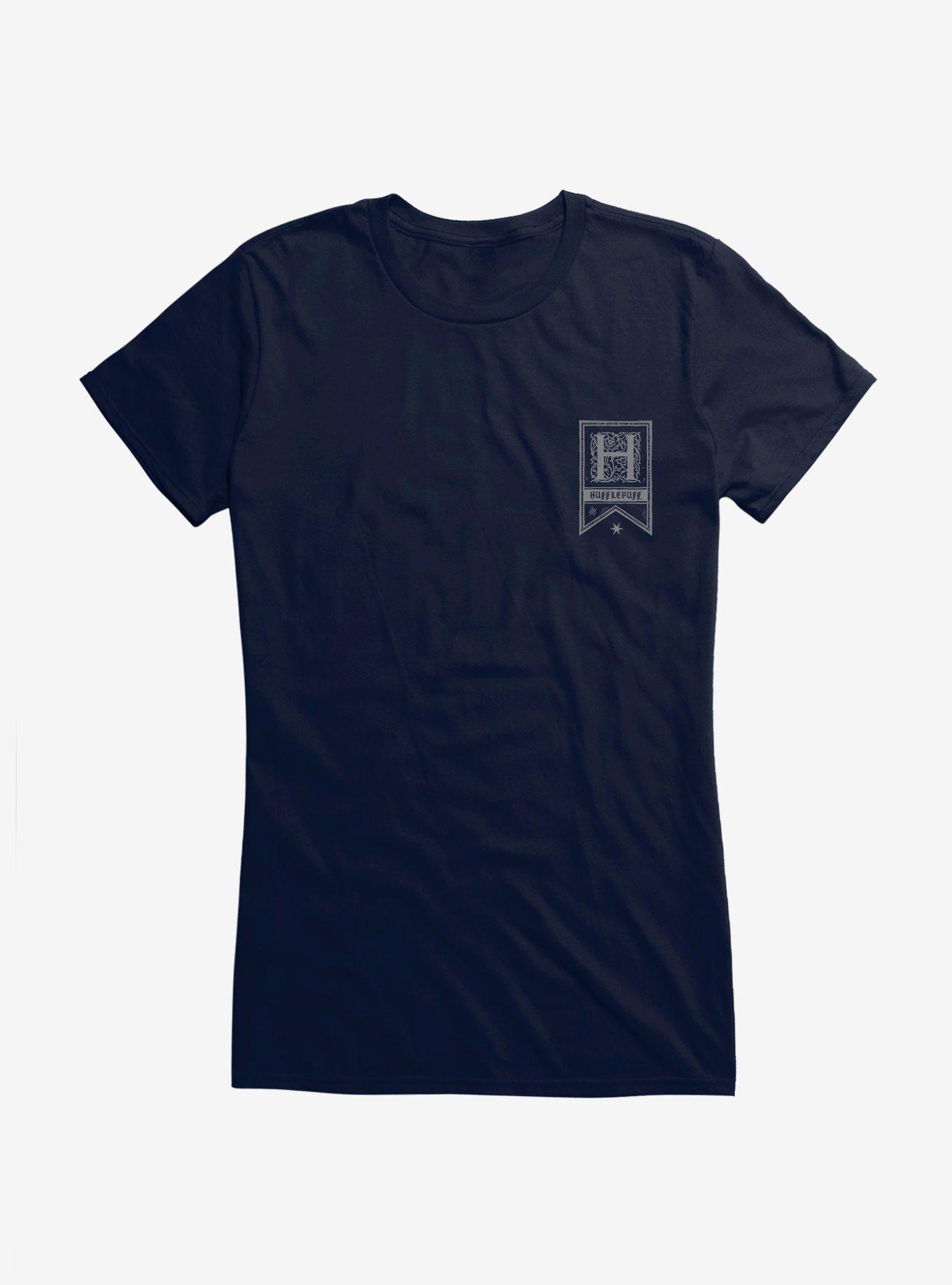 Harry Potter Hufflepuff House Banner Girls T-Shirt, NAVY, hi-res