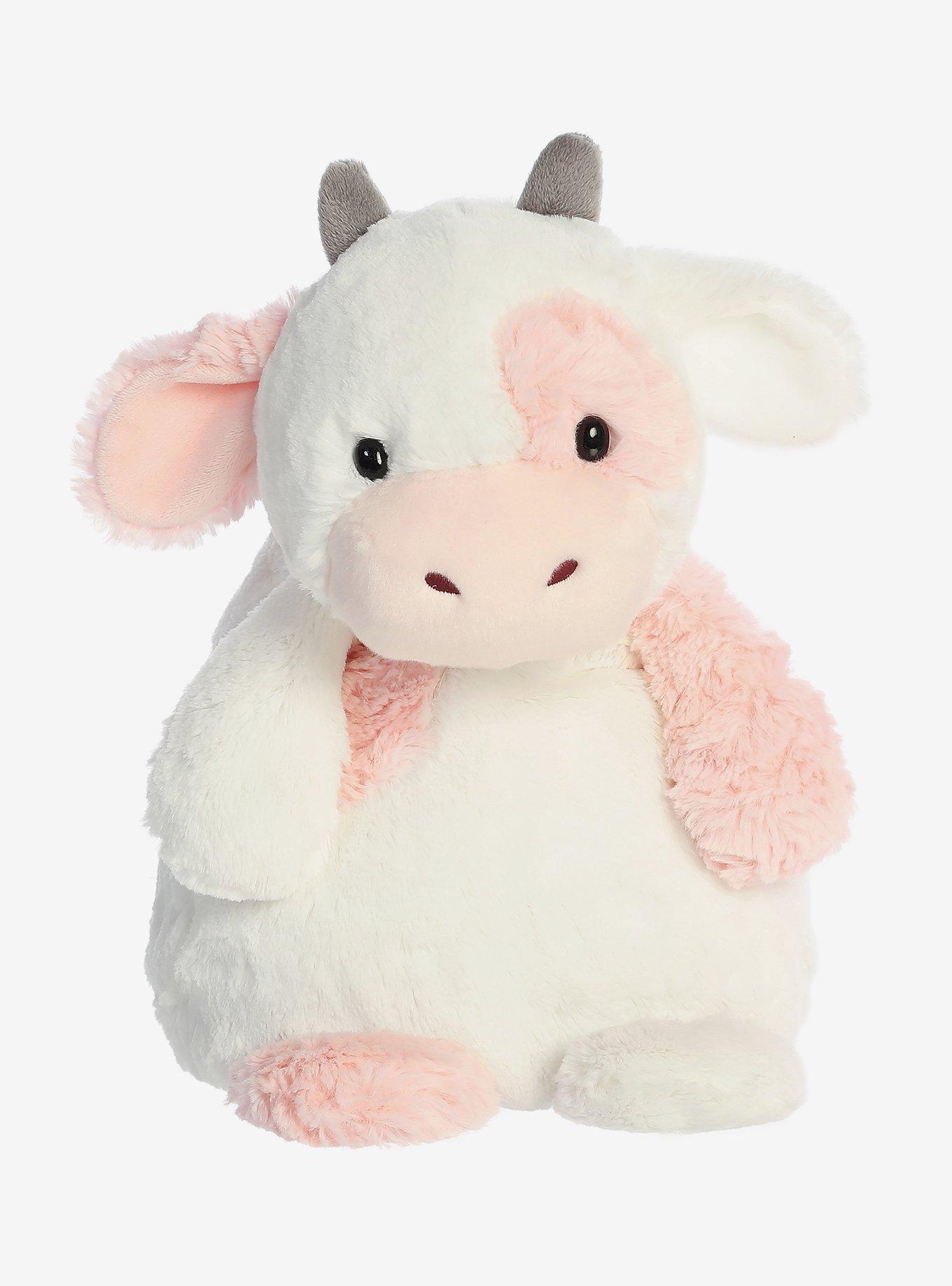 Aurora Huggle Pals Serene Strawberry Cow 12 Inch Weighted Plush, , hi-res