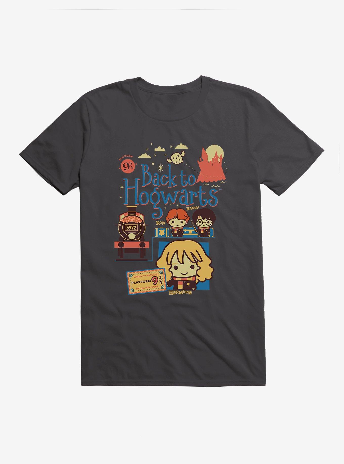 Harry Potter Platform 9 3/4 Chibi Art T-Shirt, HEAVY METAL, hi-res