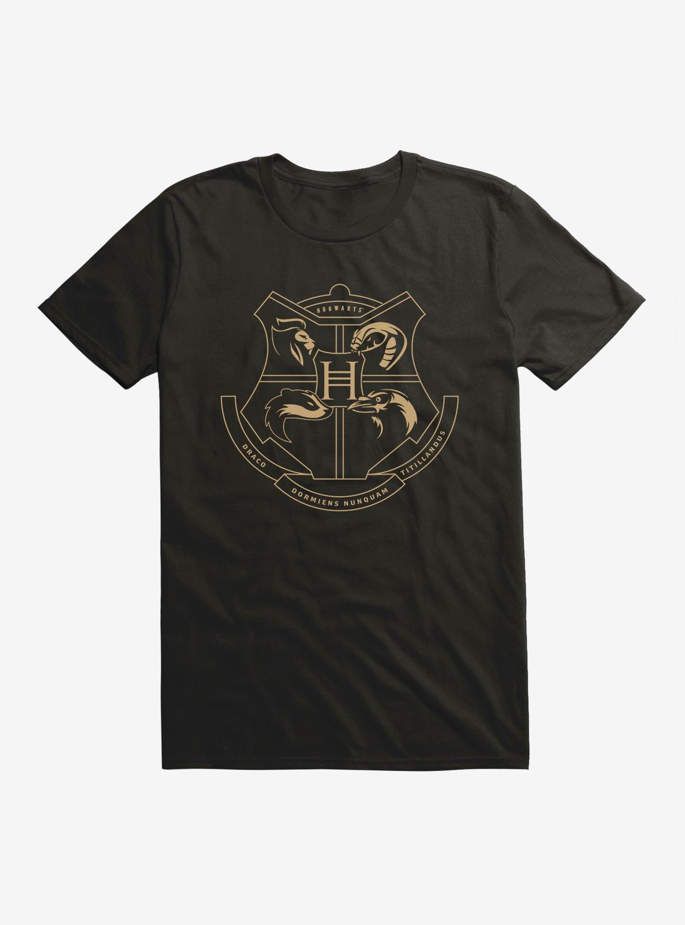 Harry Potter Golden Magic Hogwarts Emblem T-Shirt, , hi-res