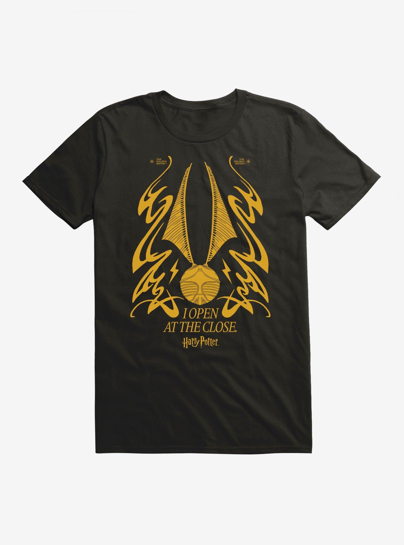 Harry Potter Snitch Open At The Close T-Shirt, BLACK, hi-res